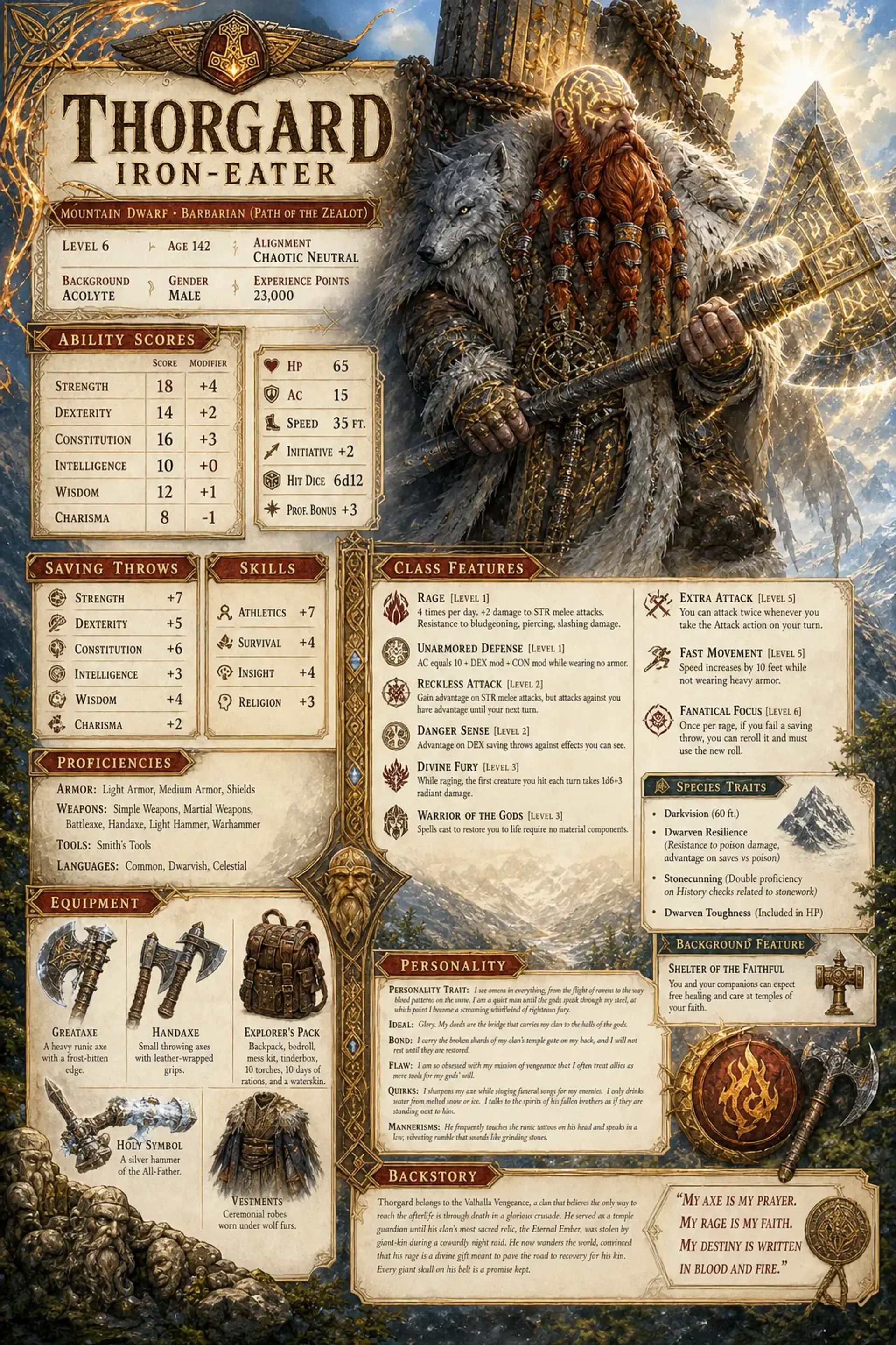 Character Sheet