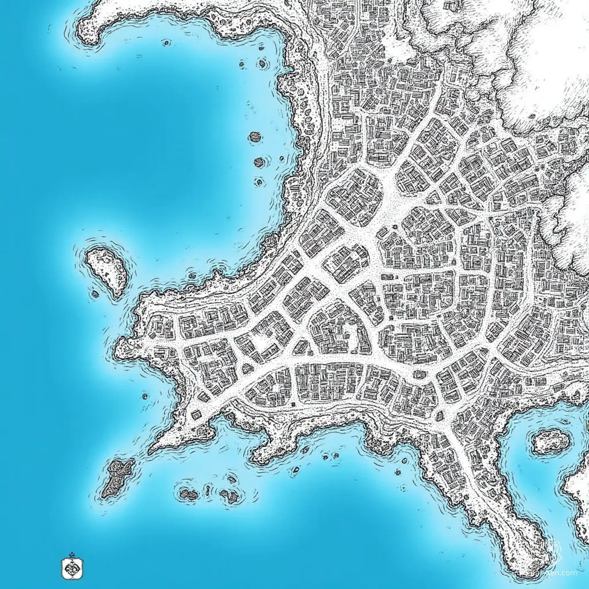 Calarys - AI-generated fantasy Settlement