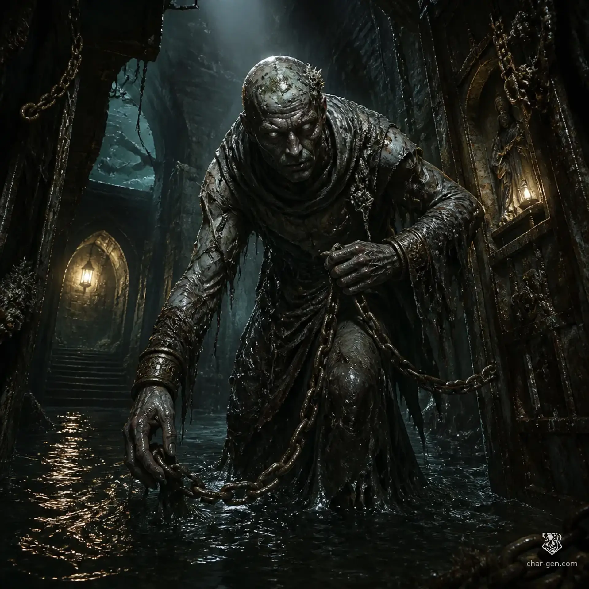 Siltbound Monk - AI-generated fantasy Monster