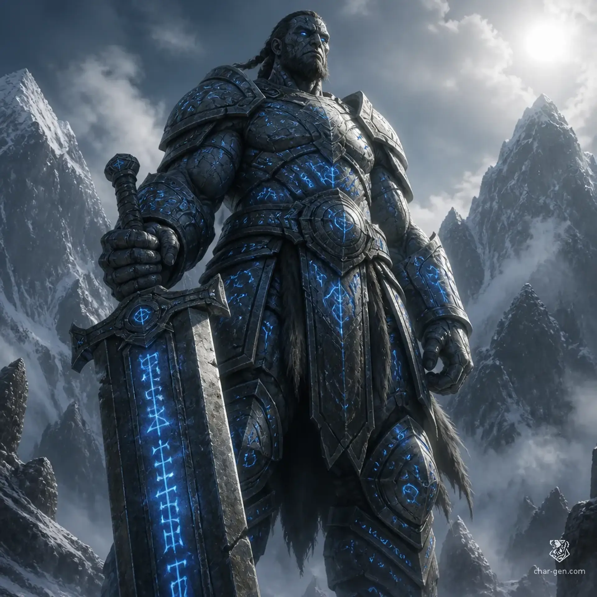 Thul-Gathar Peak-Strider - AI-generated fantasy Character