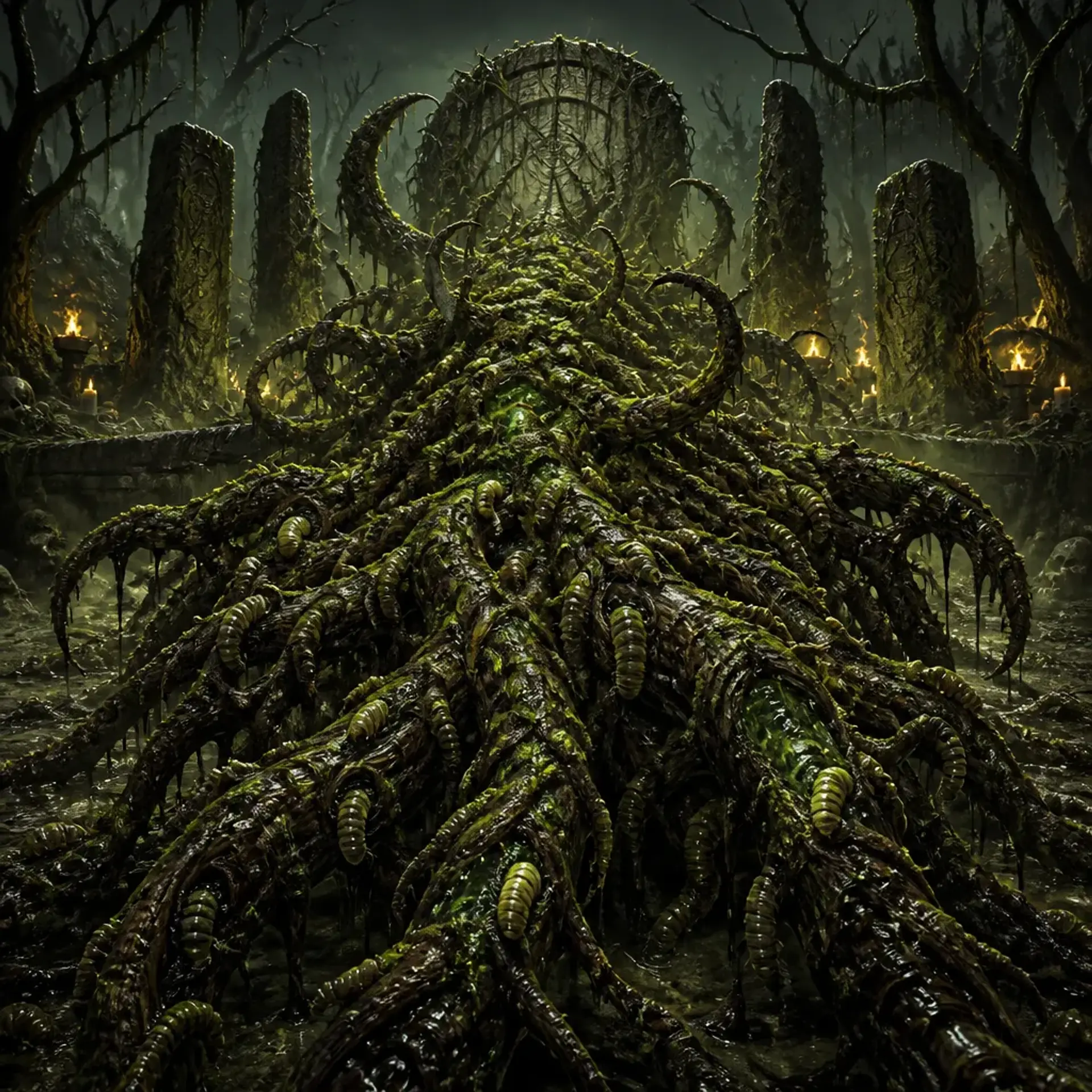 Corrupted Root Swarm - AI-generated fantasy Monster