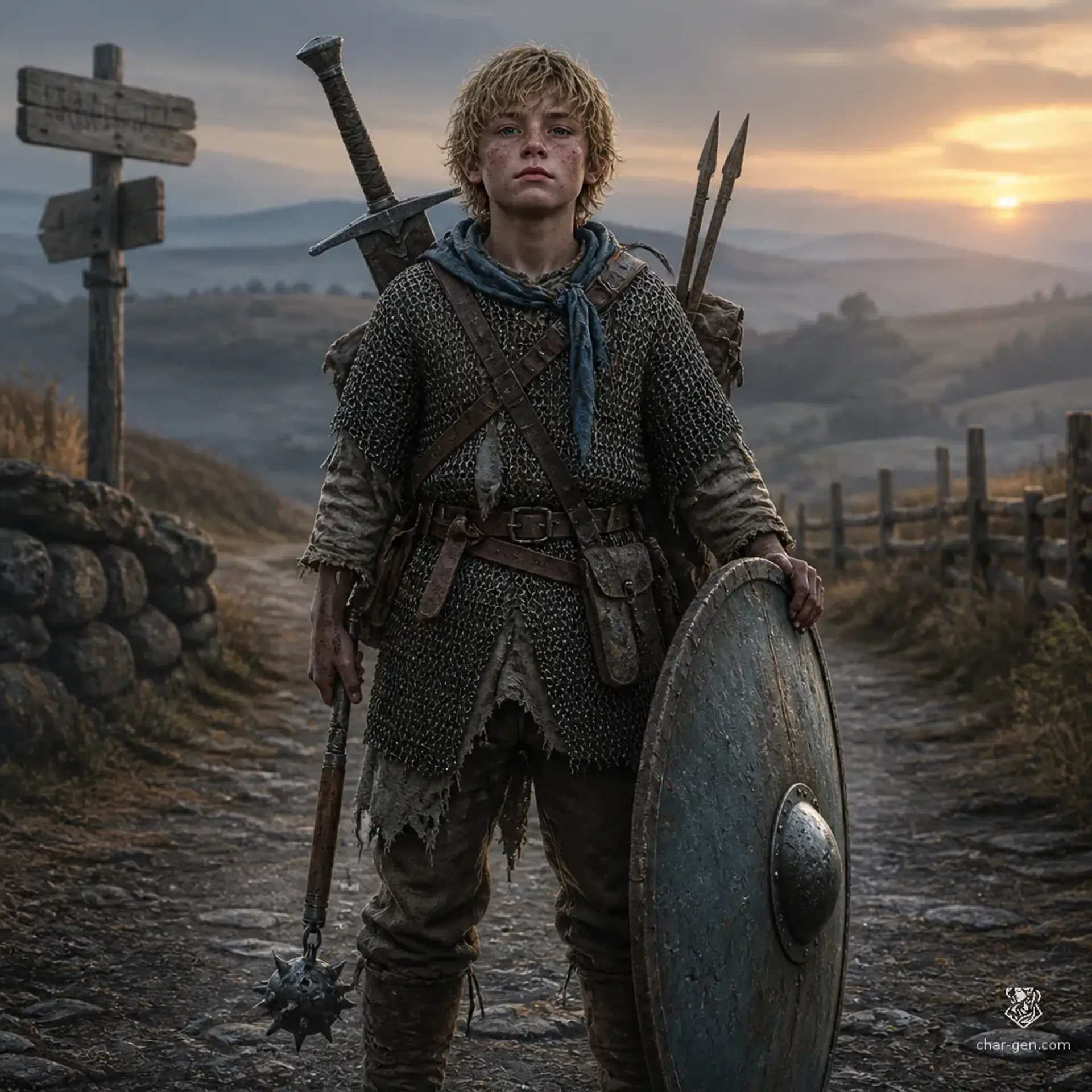 Tavin Pritchard - AI-generated fantasy Character