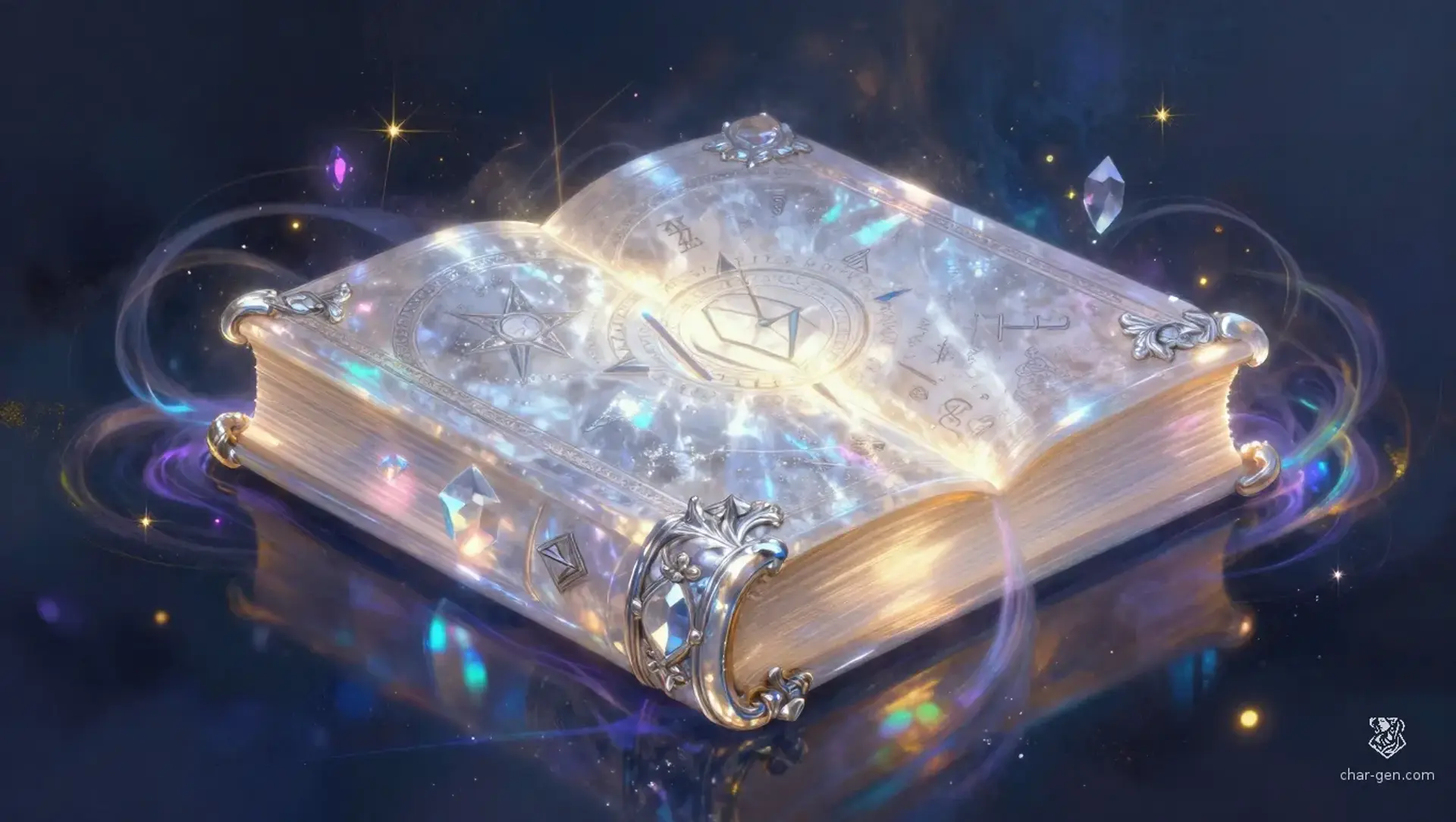 The Prismatic Codex of the Raw Weave - AI-generated fantasy Spellbook