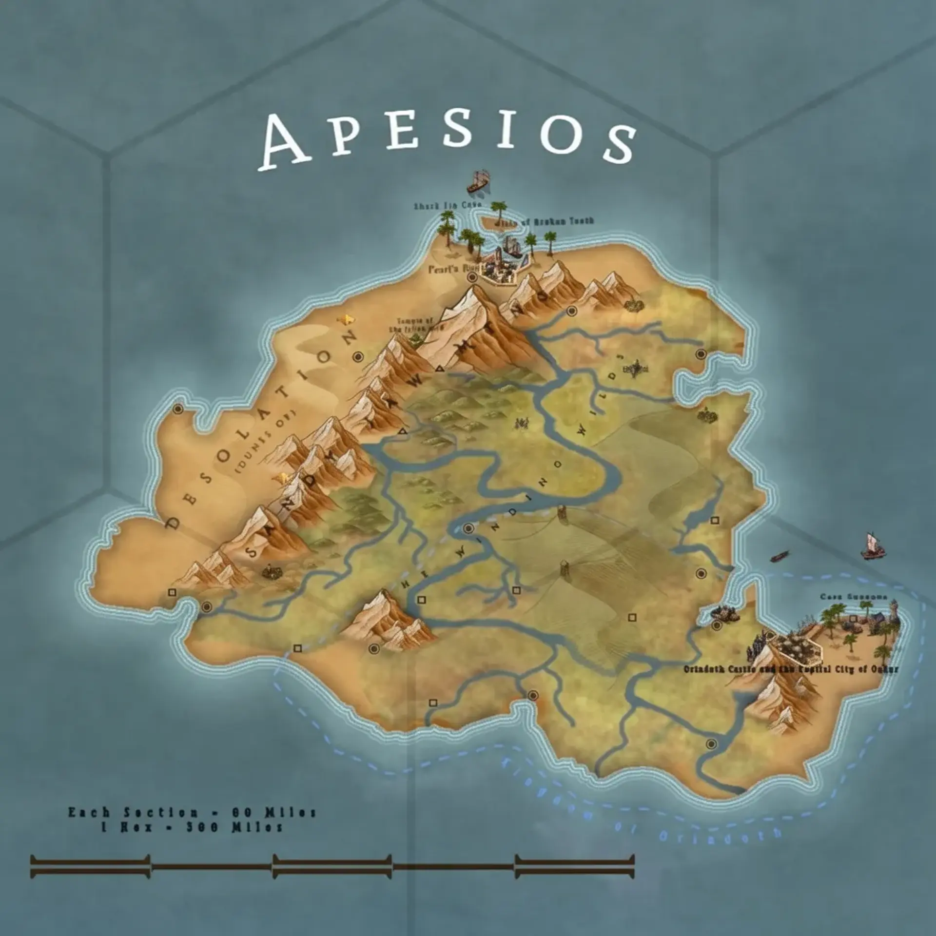 Apesios - AI-generated fantasy Region