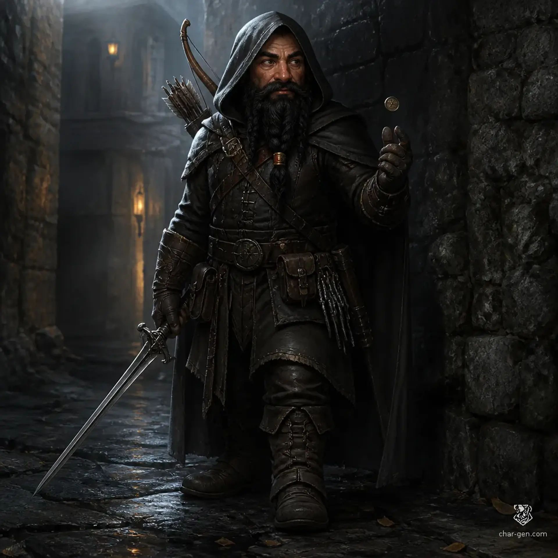 Boran Kesh - AI-generated fantasy Character