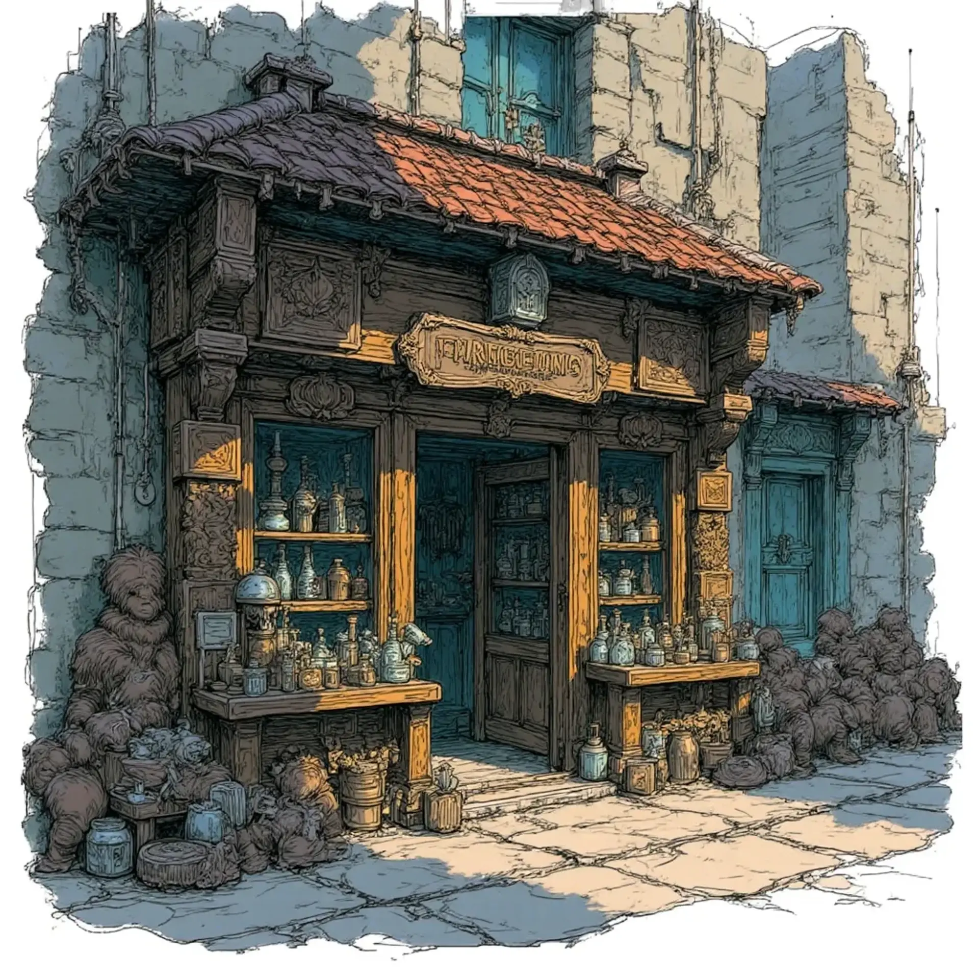 Firefinger’s Sundries - AI-generated fantasy Shop