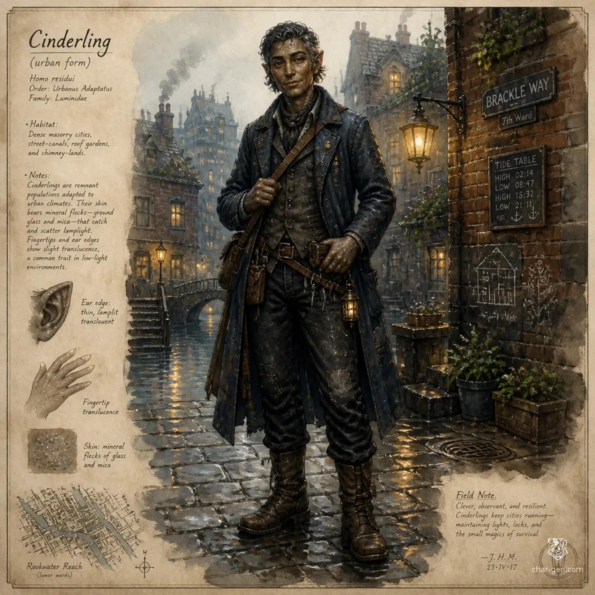 Gutterglass Folk - AI-generated fantasy Species