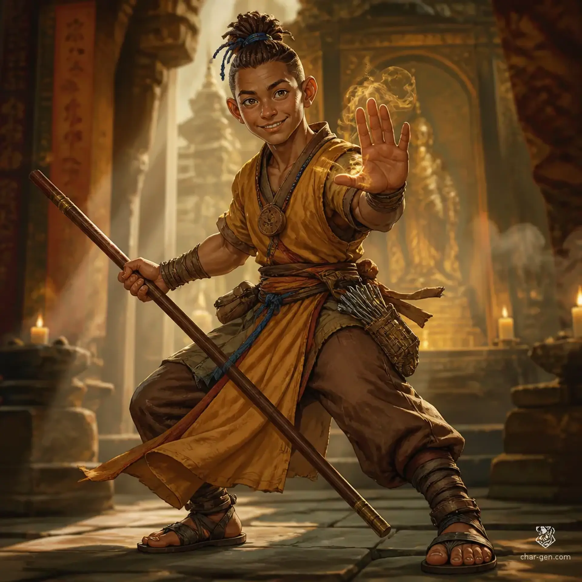 Deatrix Longstride - AI-generated fantasy Character