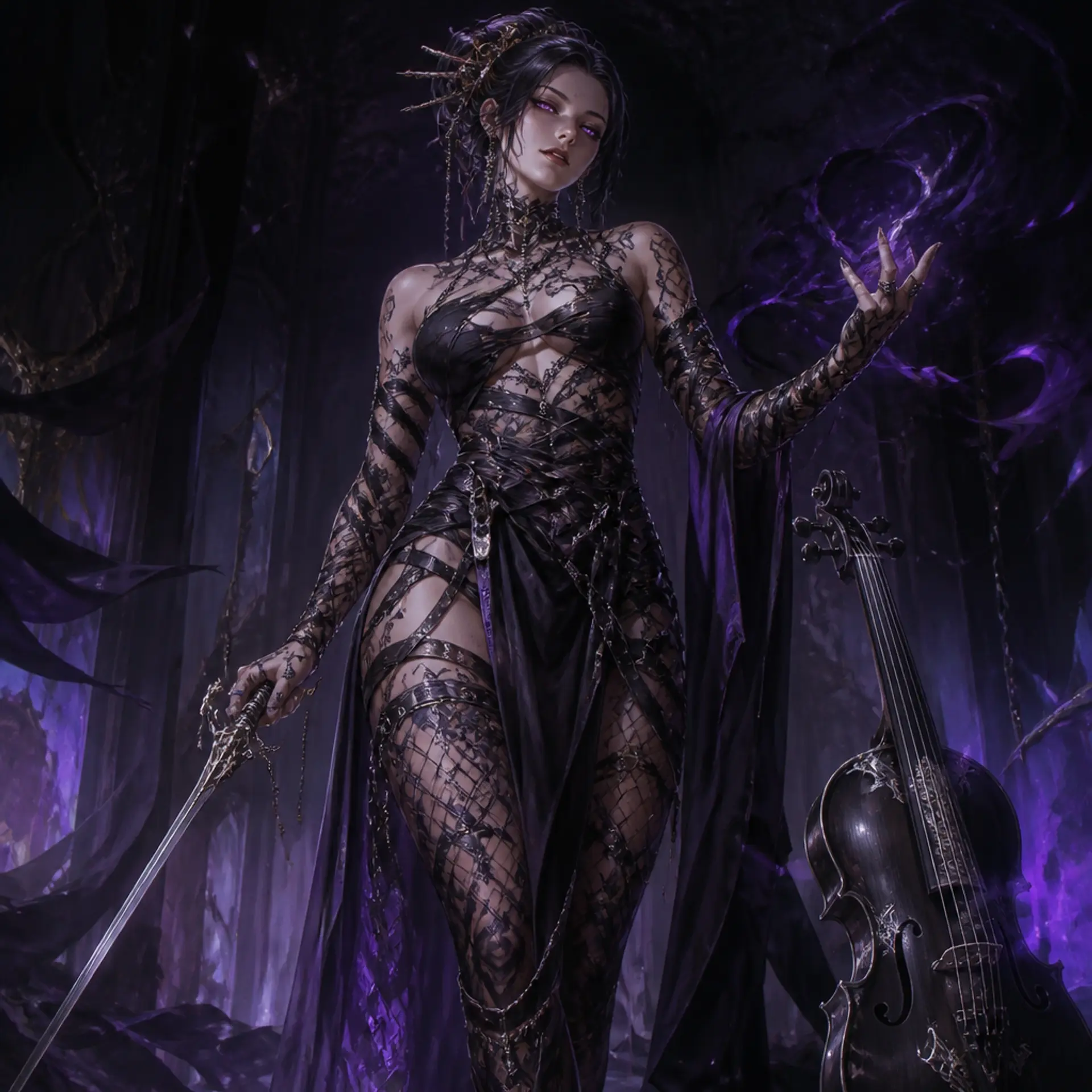 Vespera Nyx - AI-generated fantasy Character