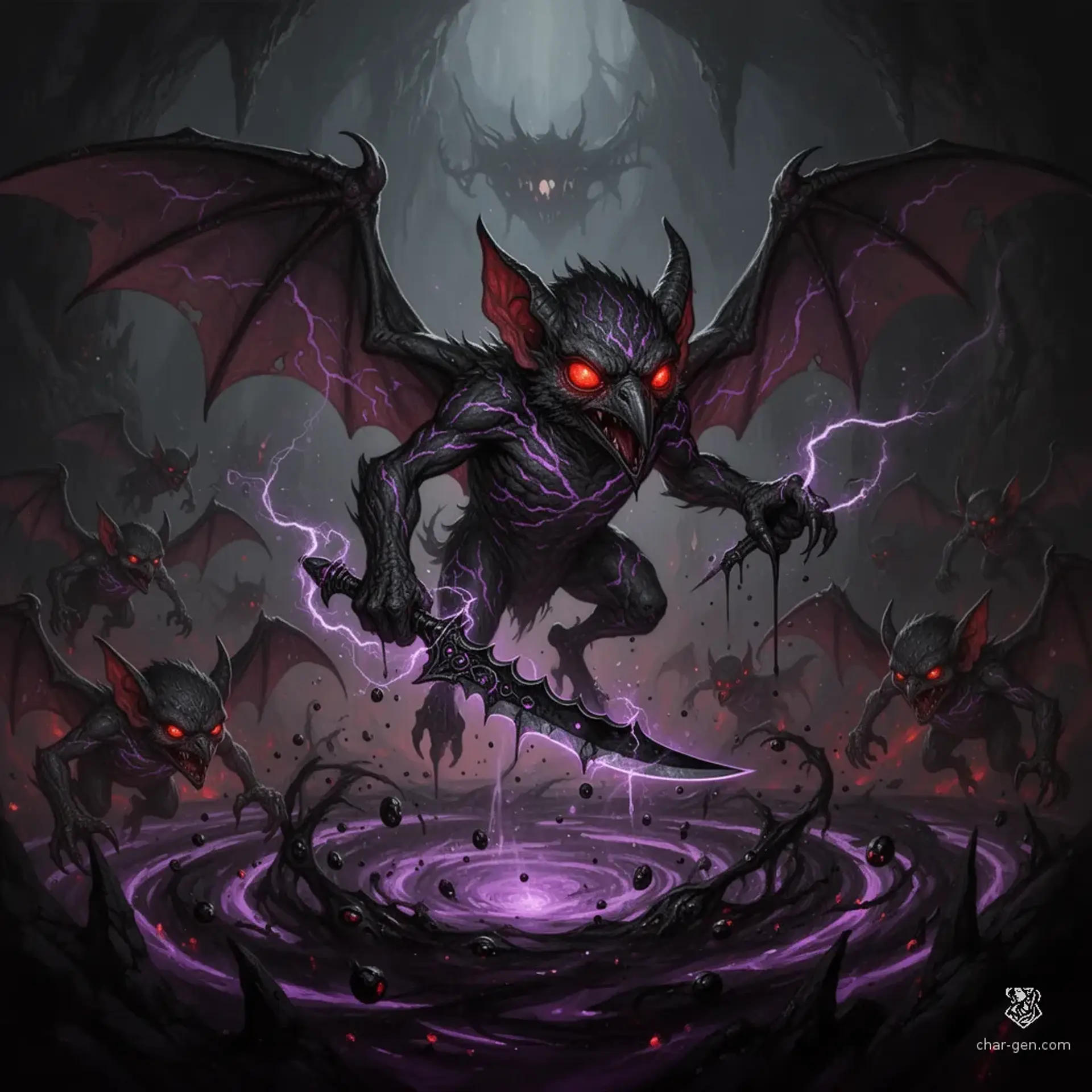 Voidbat Imp - AI-generated fantasy Monster