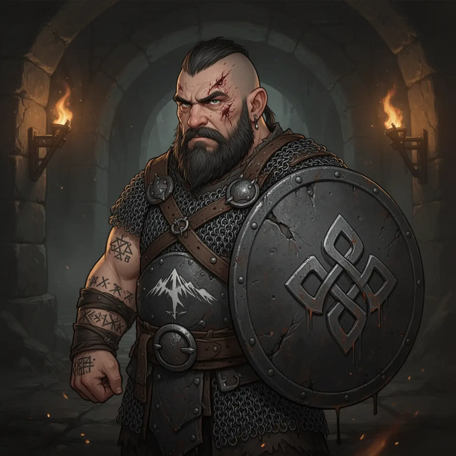 Orurgr Dwarven Mercenary - AI-generated fantasy Monster