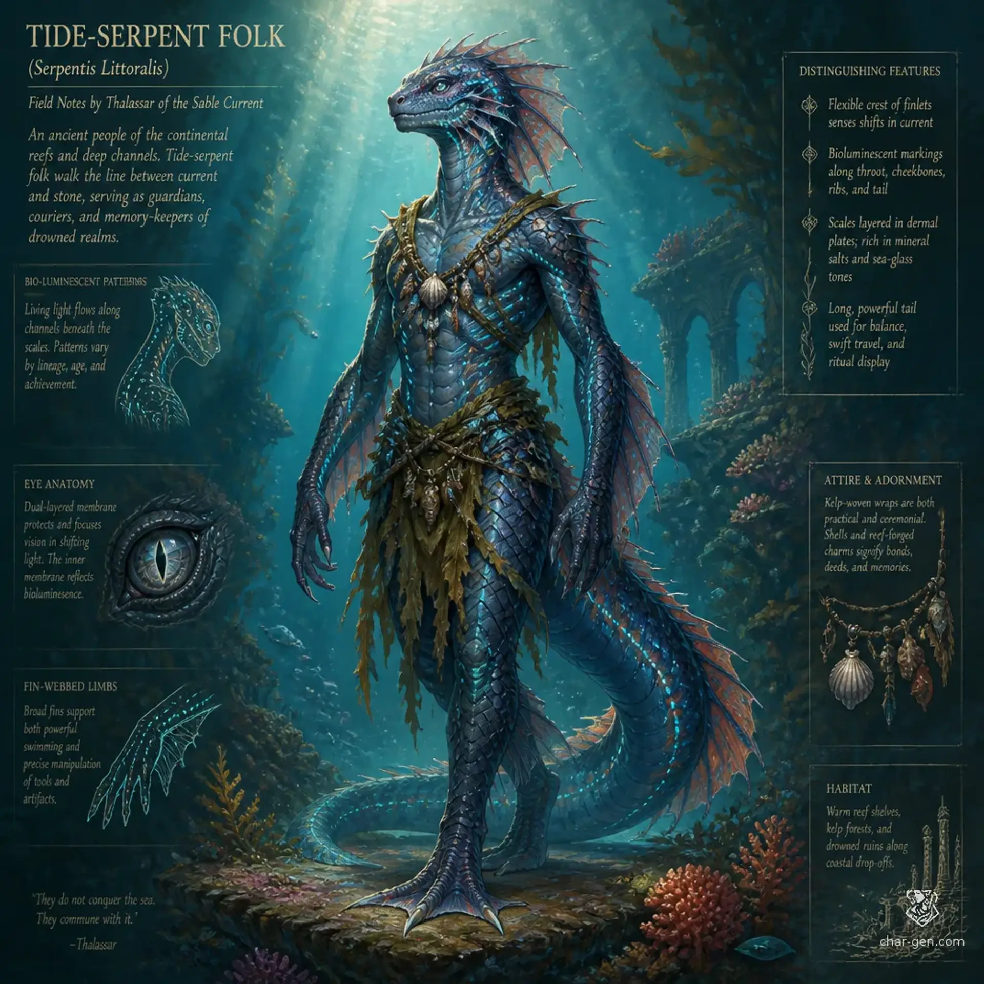 Tidecoil - AI-generated fantasy Species