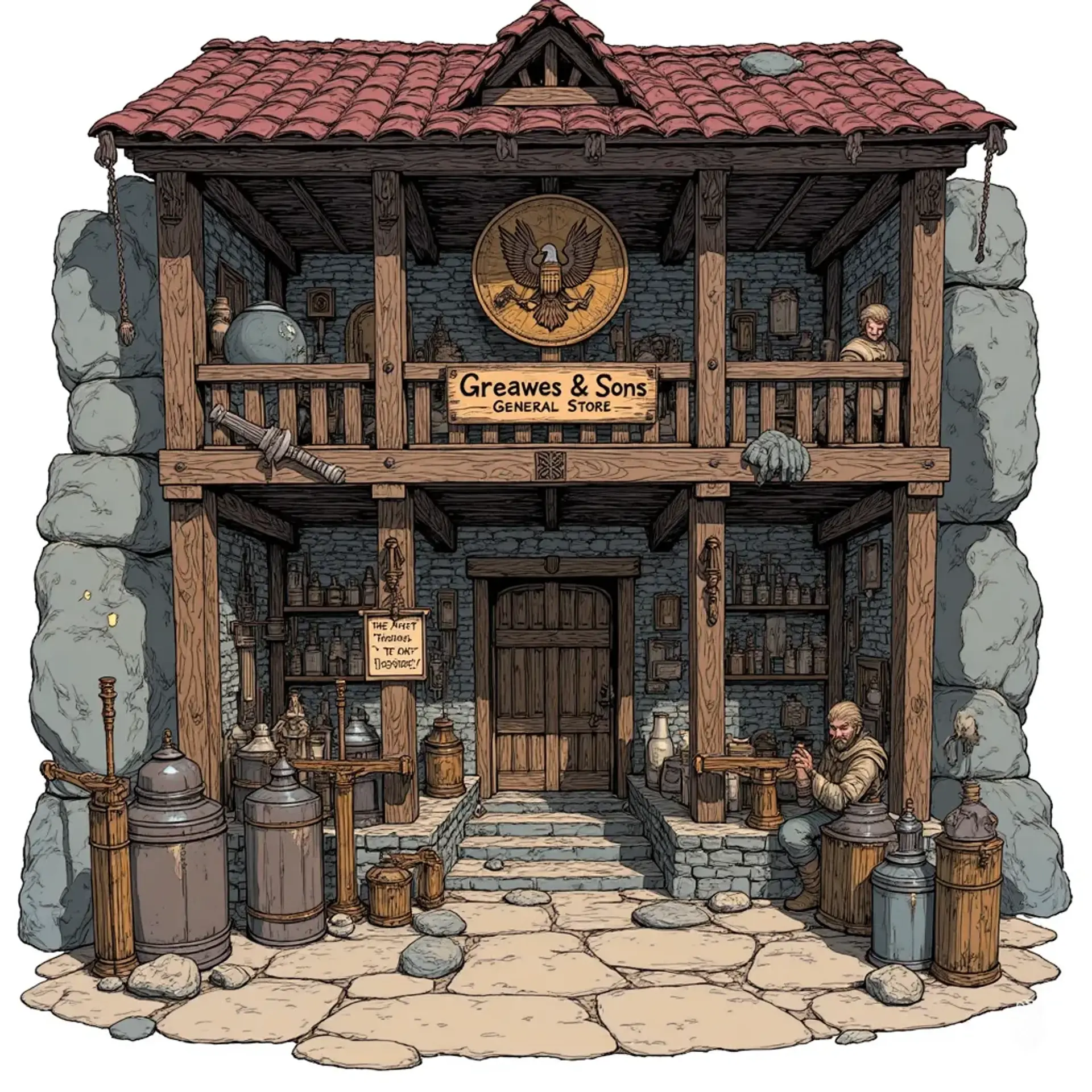 Greaves & Sons General Store - AI-generated fantasy Shop