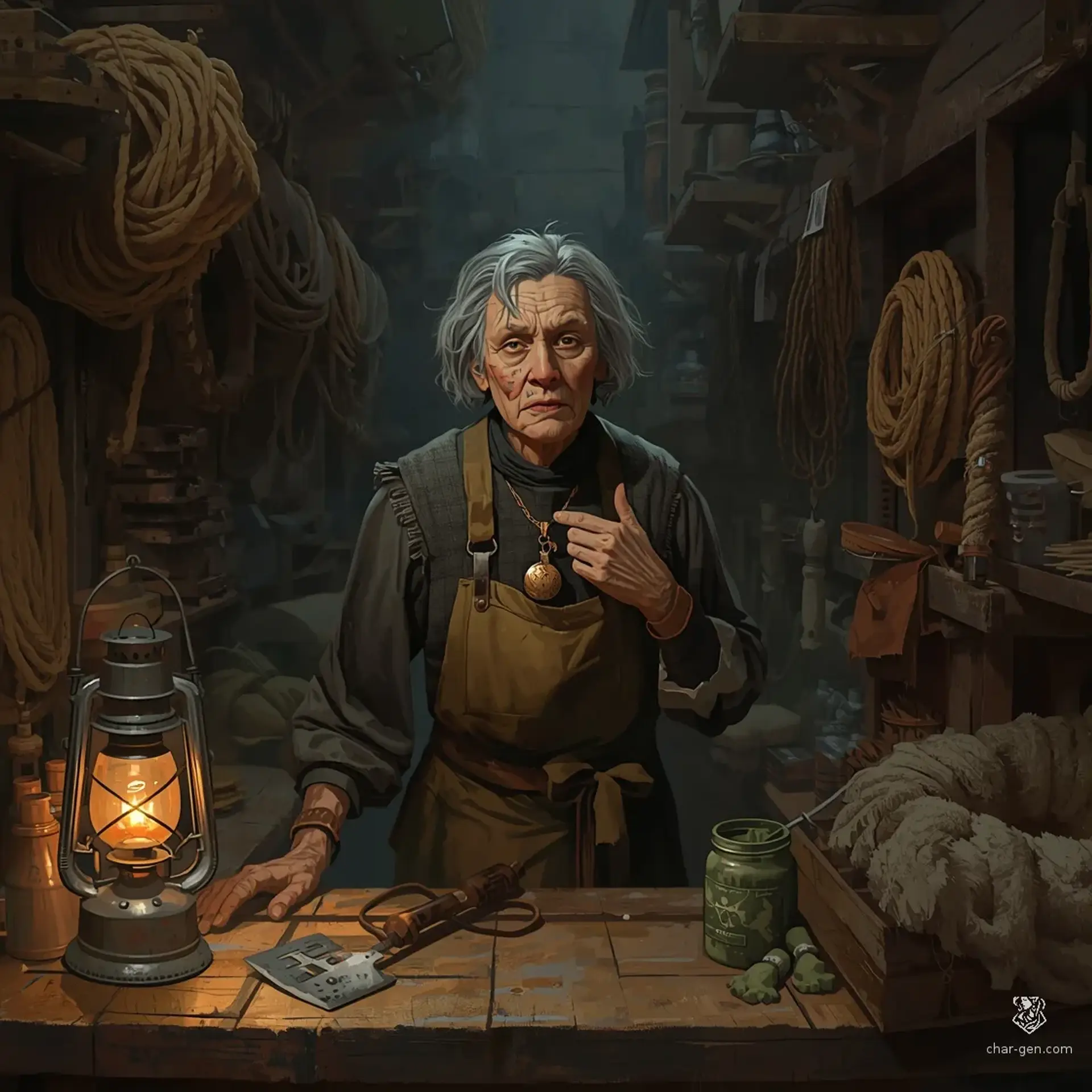 Soot-Stained Sundries - AI-generated fantasy Shop