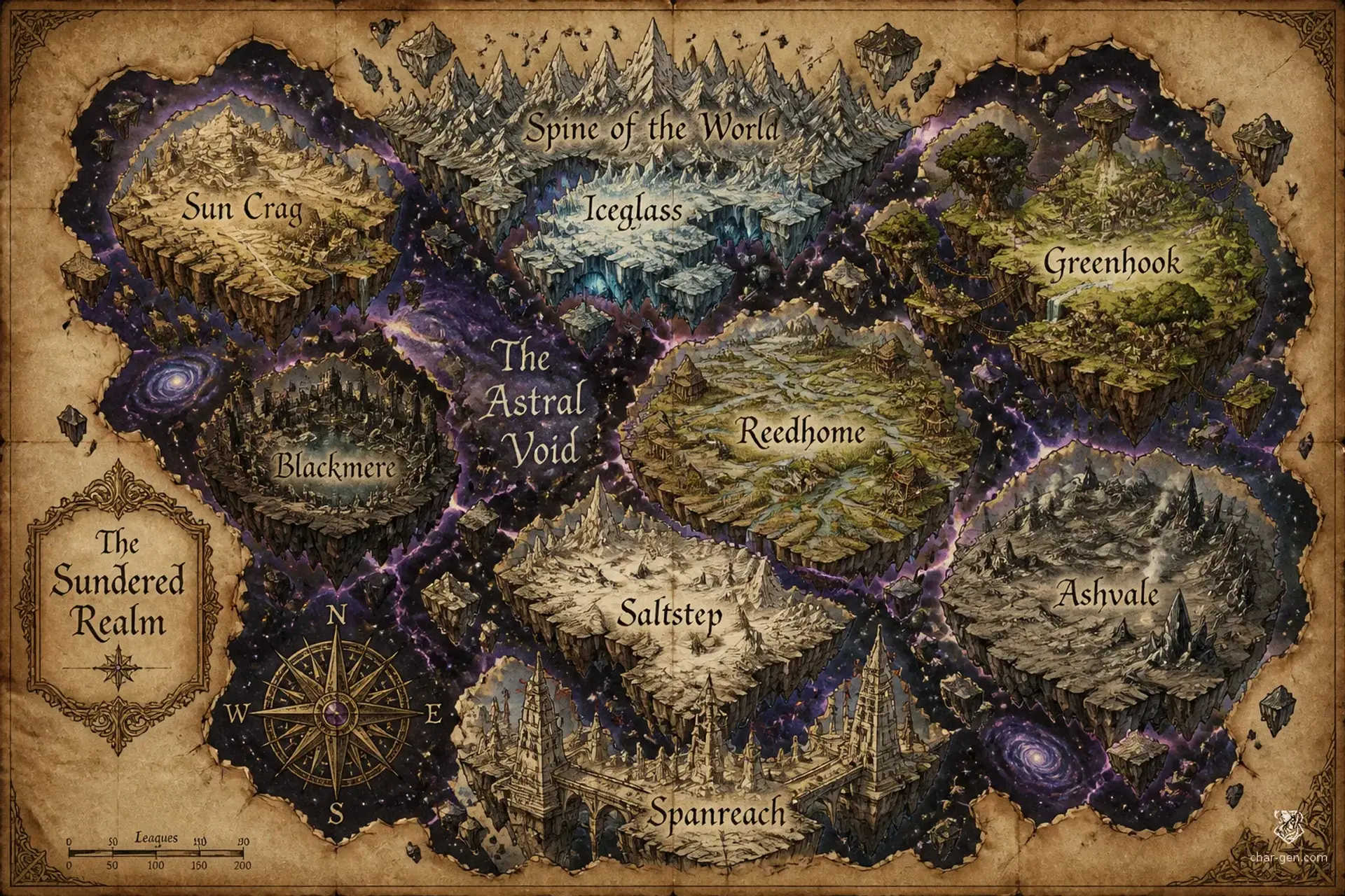 The Sundered Realm - AI-generated fantasy World
