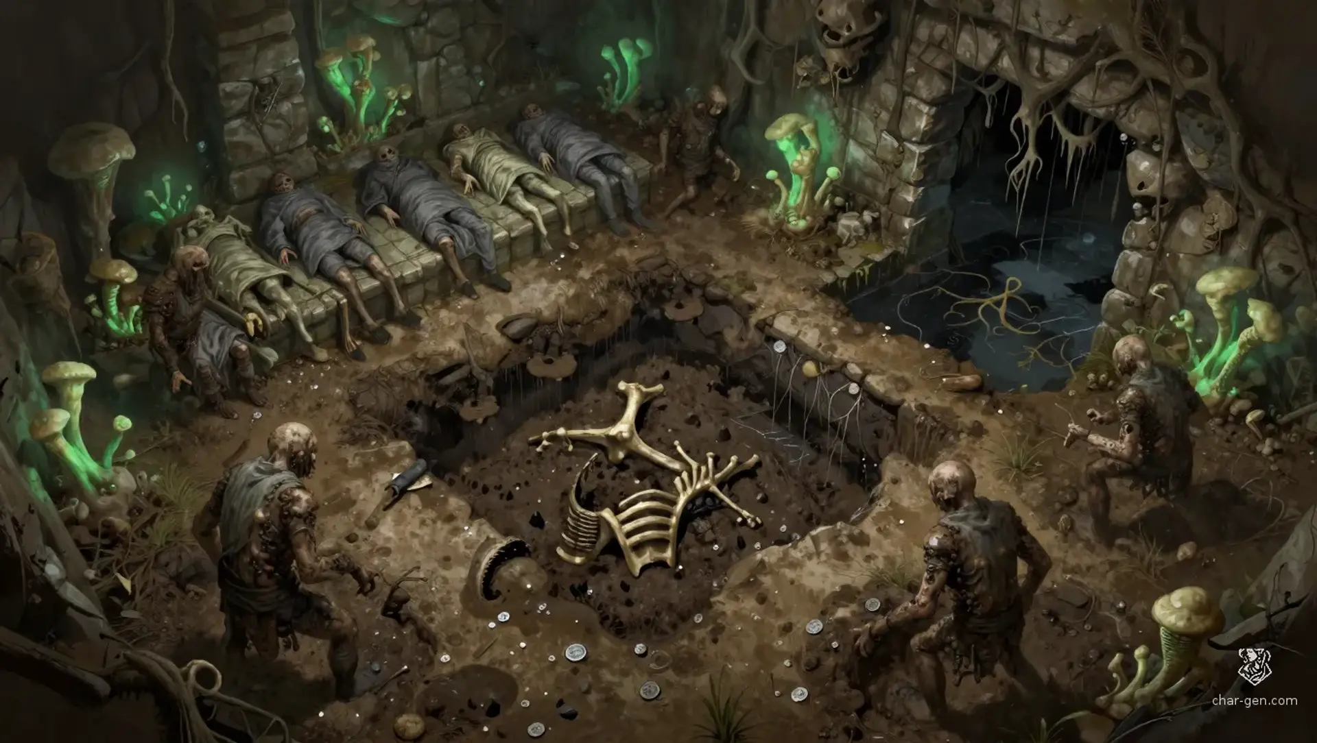 Hold the Grave Cave - AI-generated fantasy Encounter