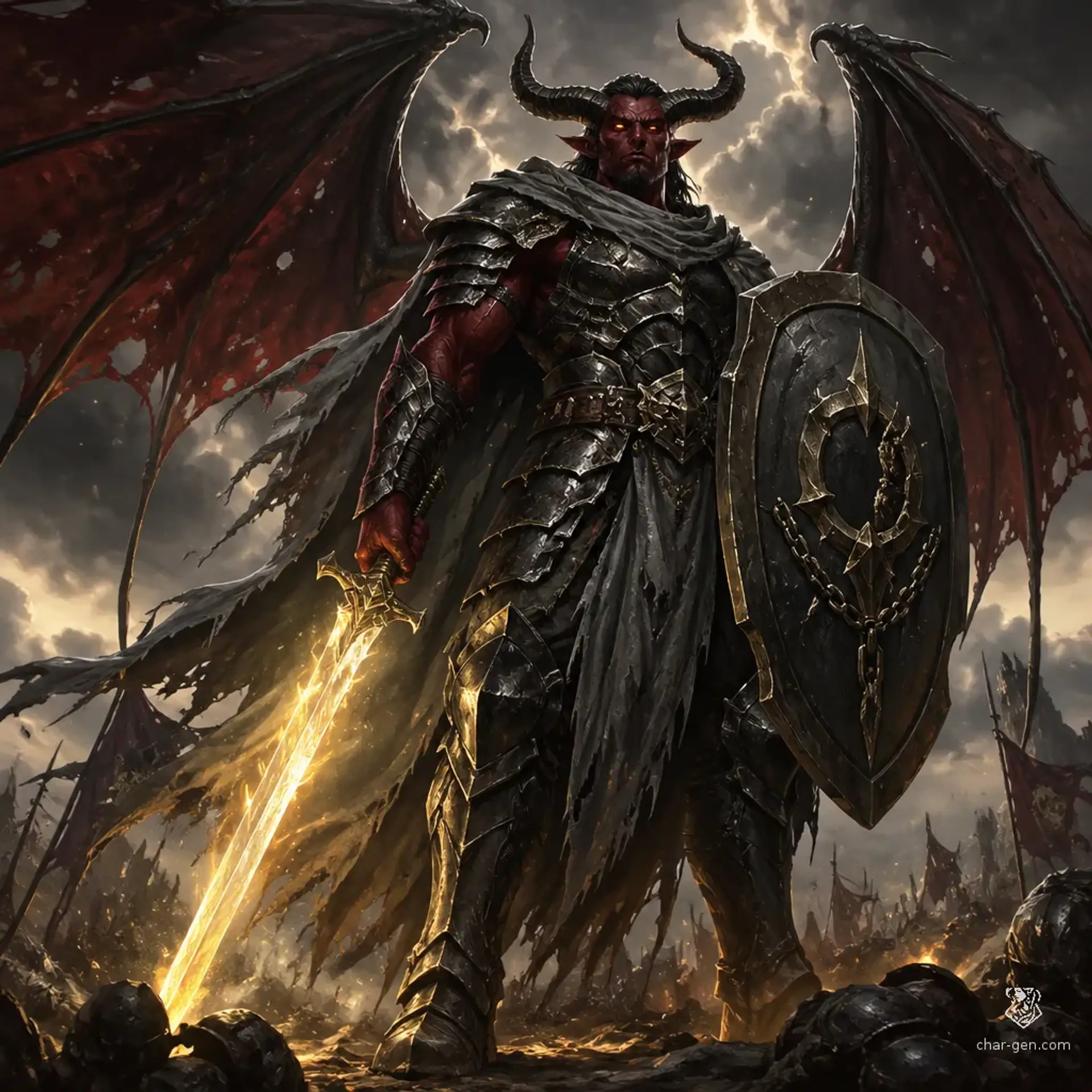Valerius Hellborn - AI-generated fantasy Character