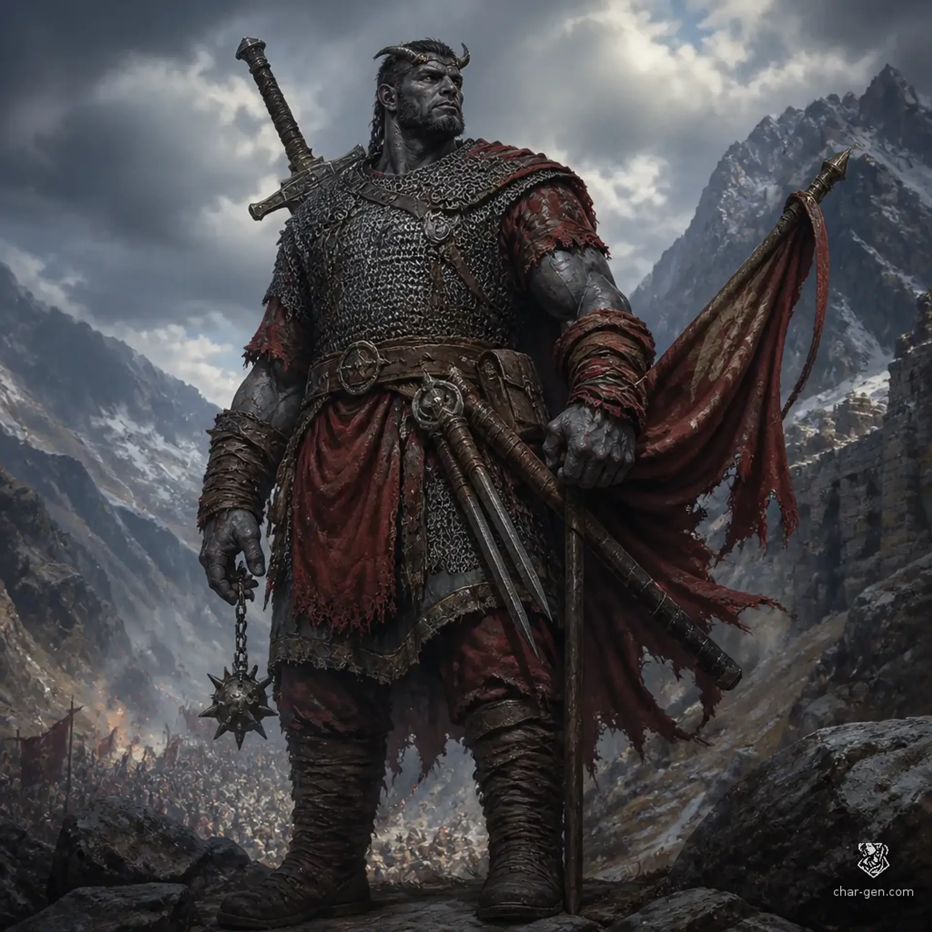 Sgt Hildebrand - AI-generated fantasy Character