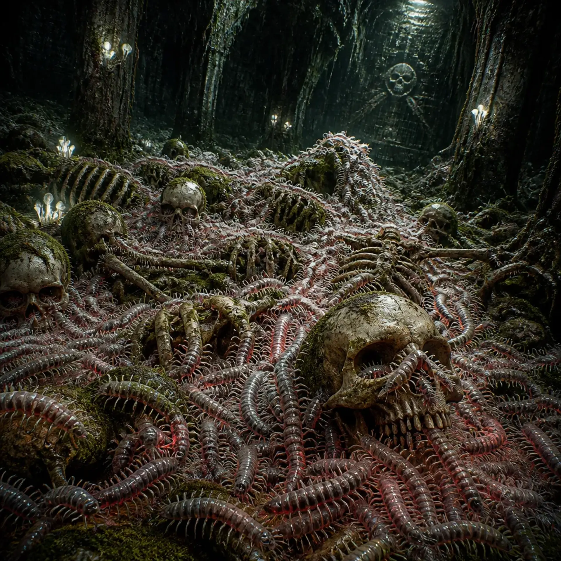 Marrow-Sucking Swarm - AI-generated fantasy Monster