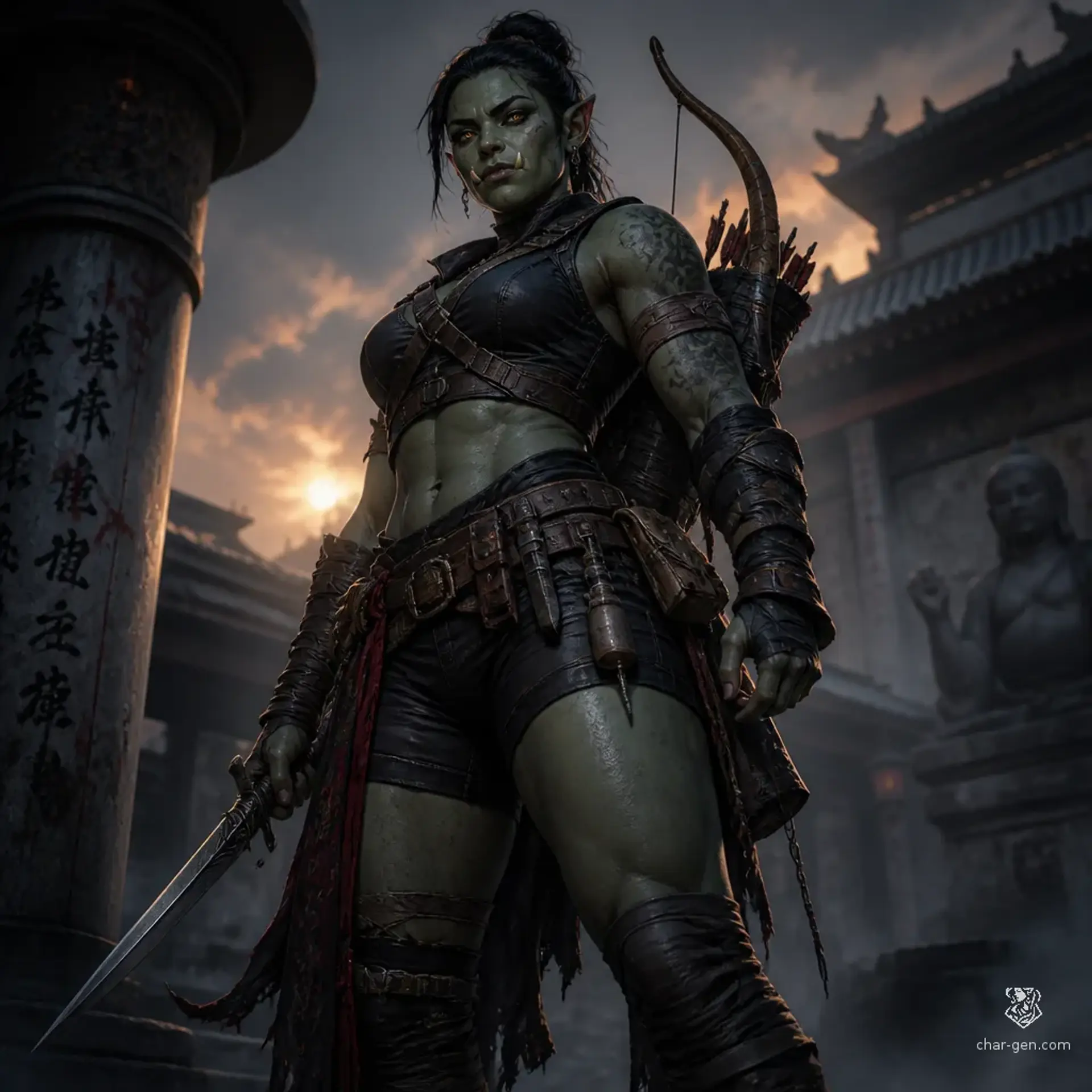 Shesshka Hrafn - AI-generated fantasy Character