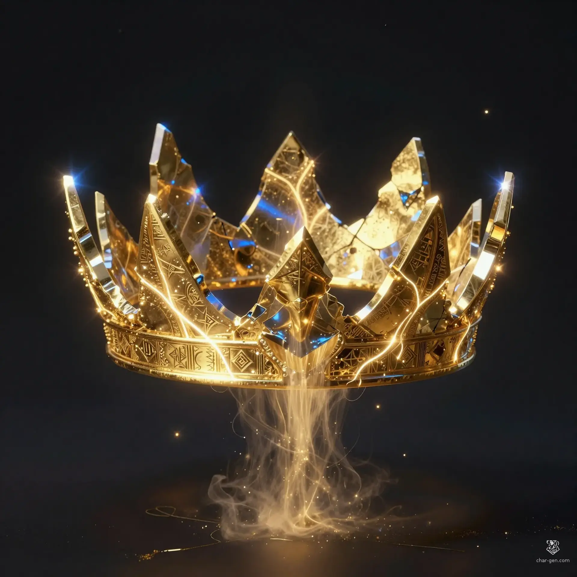 The God King's Shattered Crown - AI-generated fantasy Magic Item