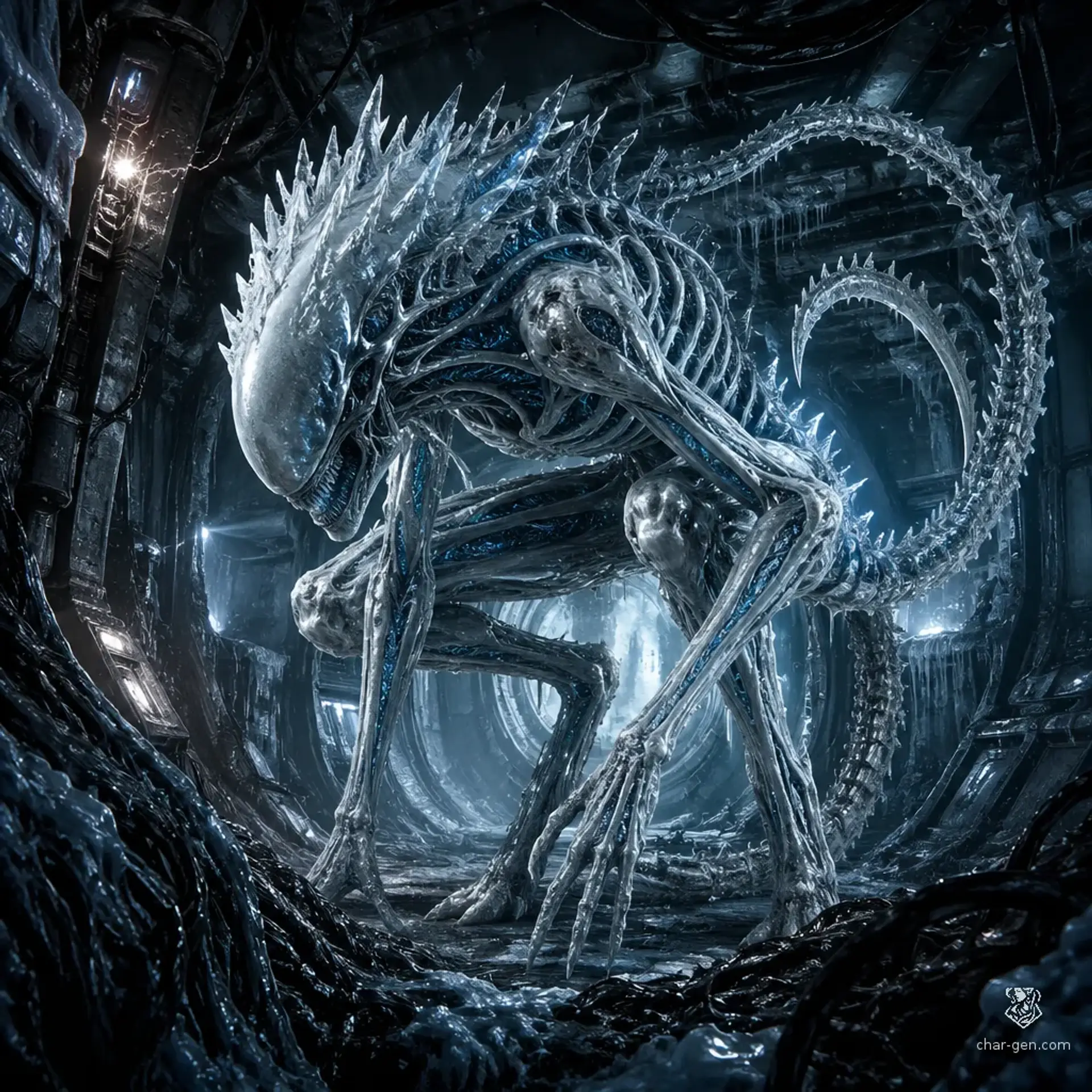 Chrysalis Stalker - AI-generated fantasy Monster