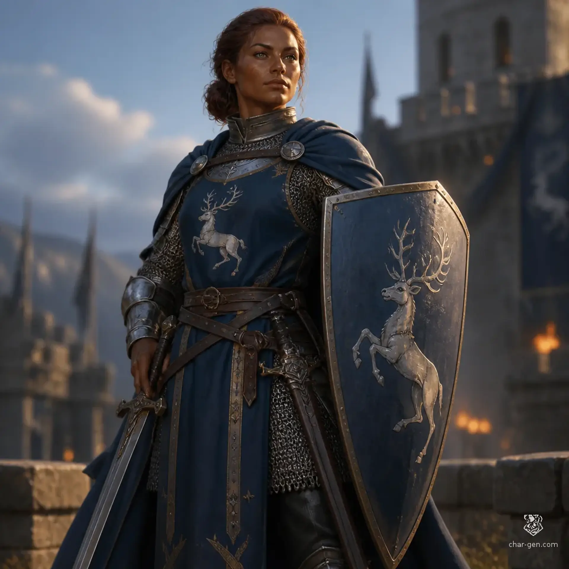 Lady Elianor Vey - AI-generated fantasy Character