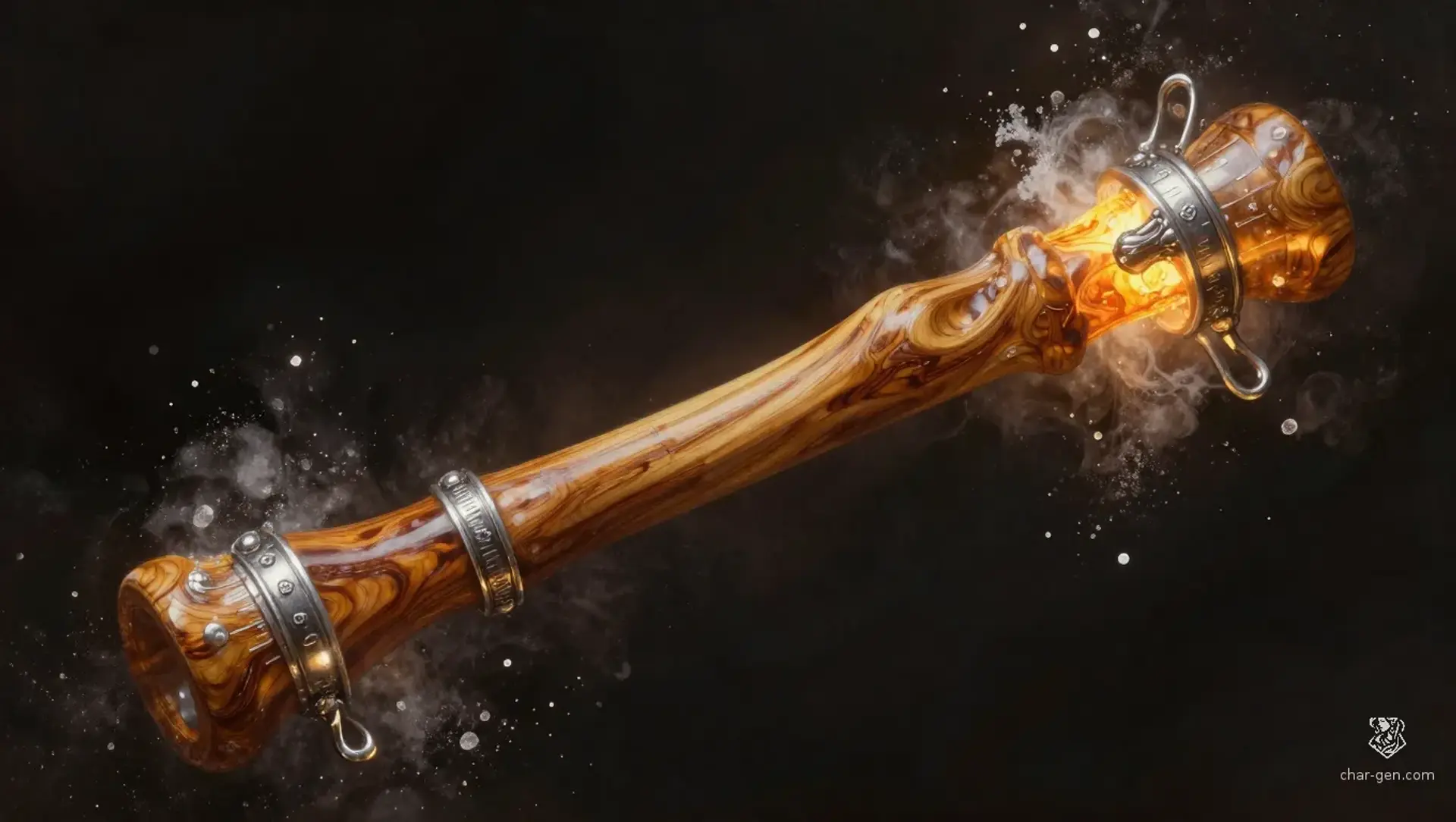 The Ovenhart Rolling-Staff - AI-generated fantasy Magic Item