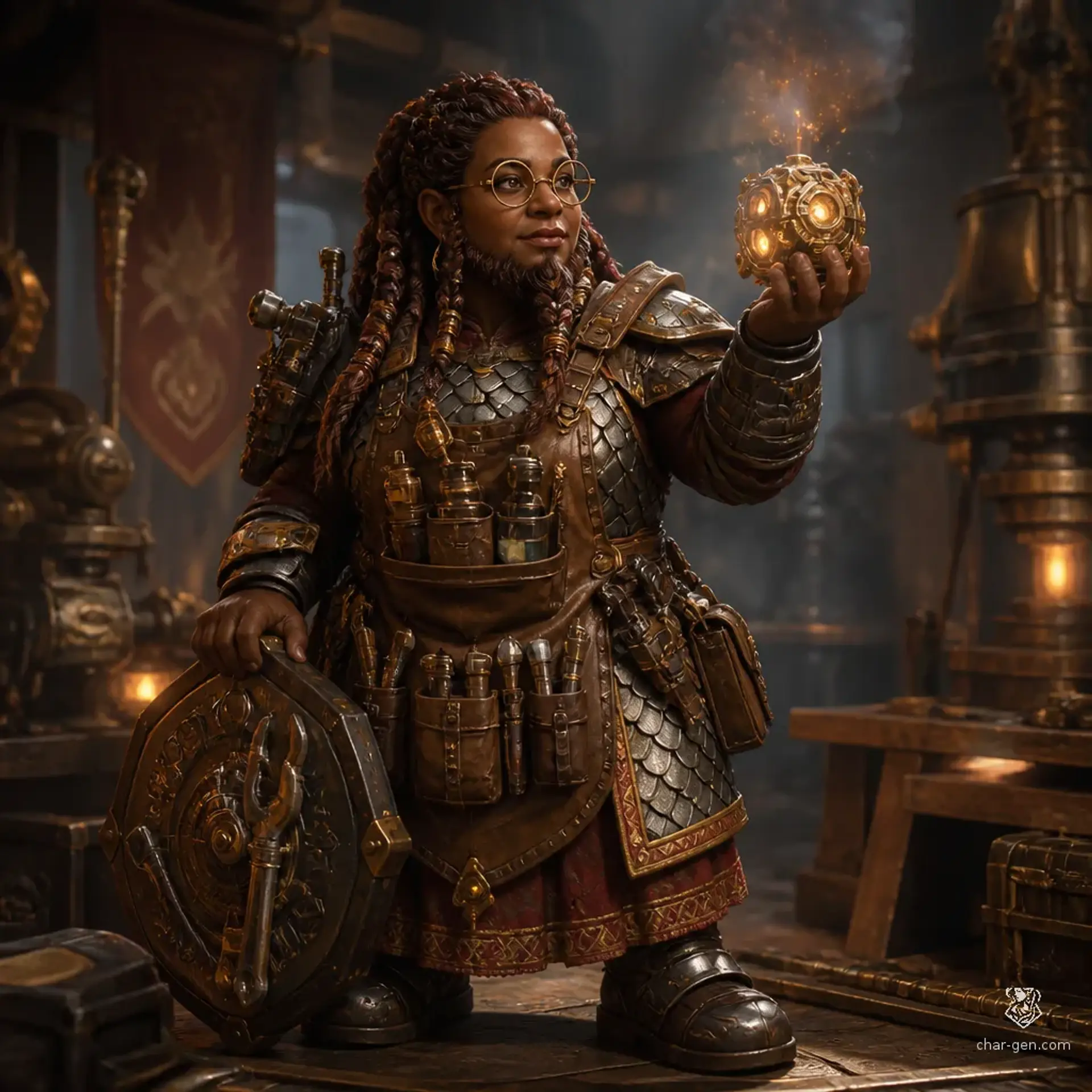 Branna Coppervein - AI-generated fantasy Character