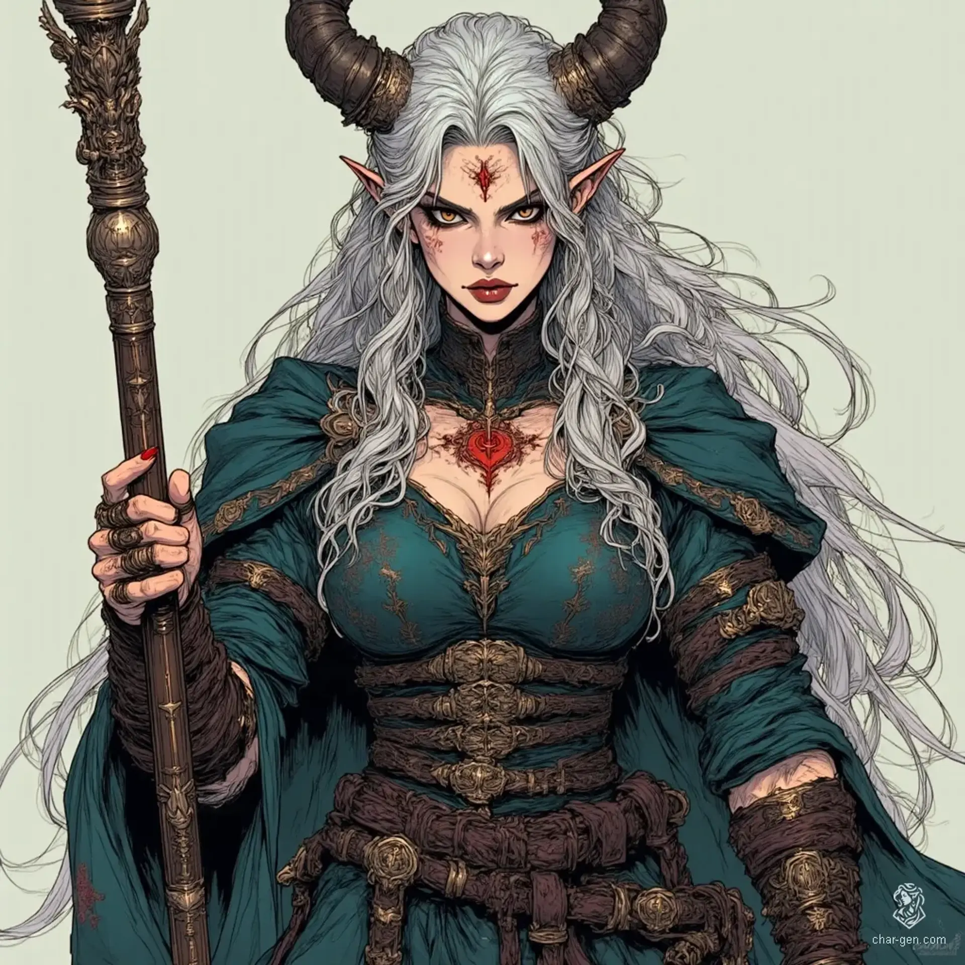Machiko Hiretsuna - AI-generated fantasy NPC