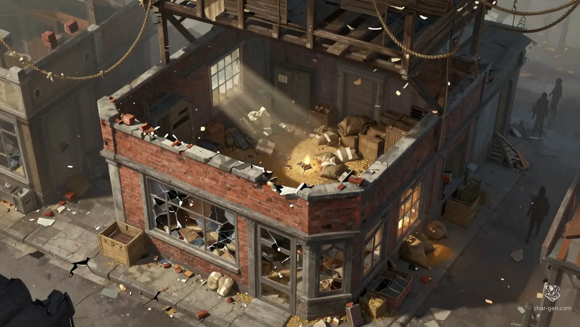 The Fight for the Grain Store - AI-generated fantasy Encounter