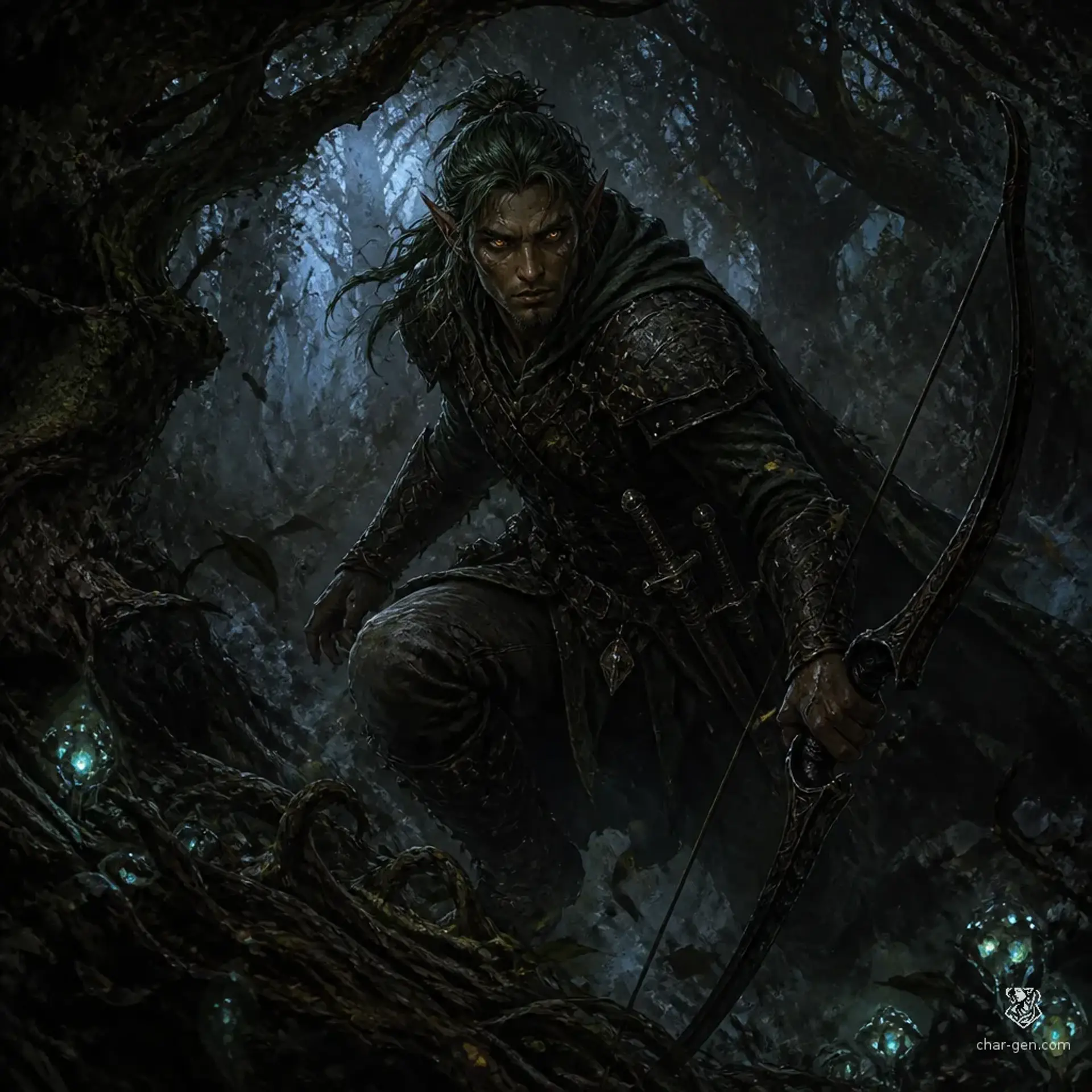 Theren Nightwalker - AI-generated fantasy Character