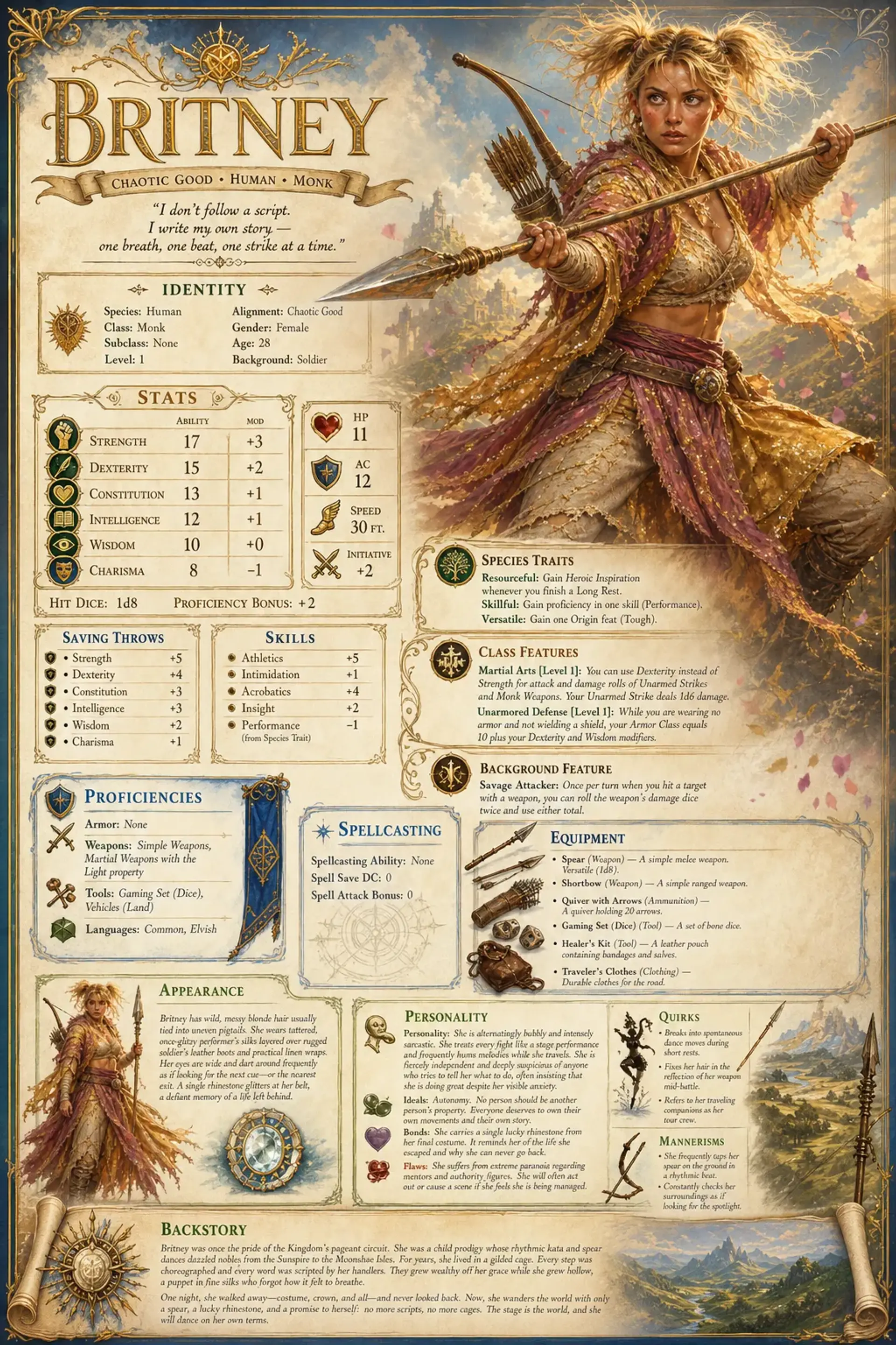 Character Sheet