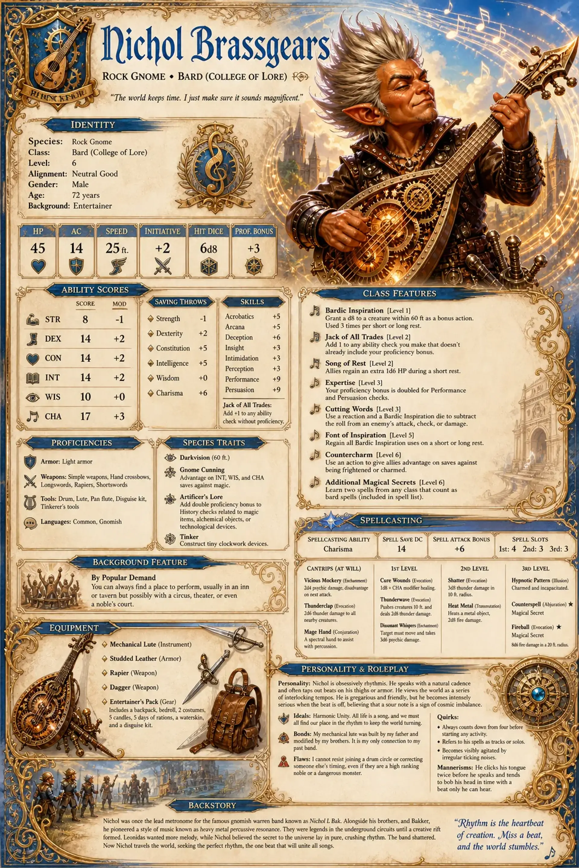 Character Sheet