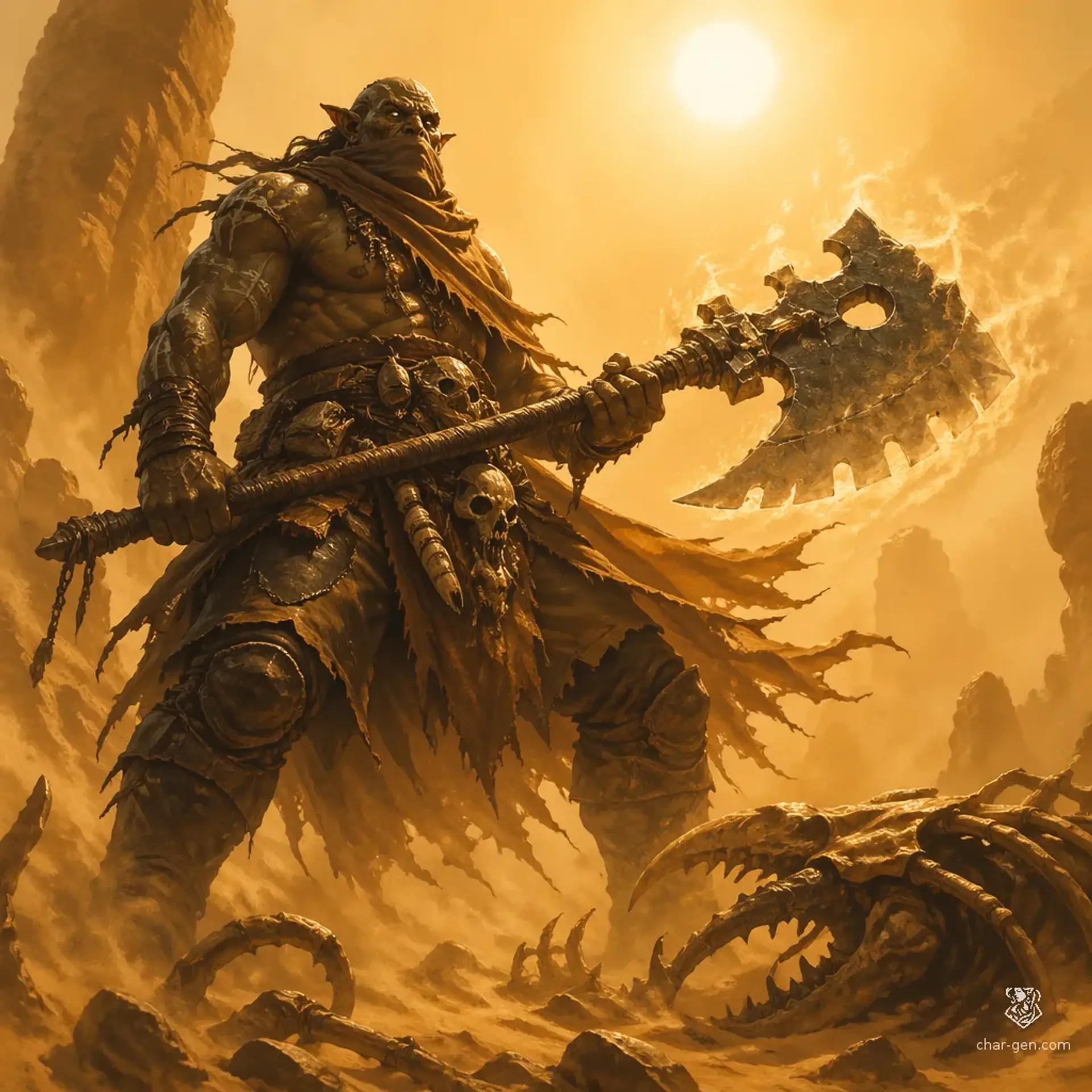Krazak the Sand-Reaver | Fantasy Monster Generated by CharGen