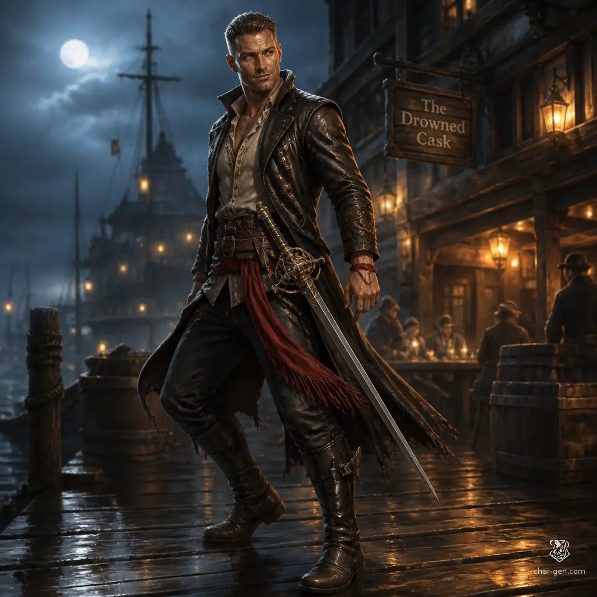 Tav Korp - AI-generated fantasy Character