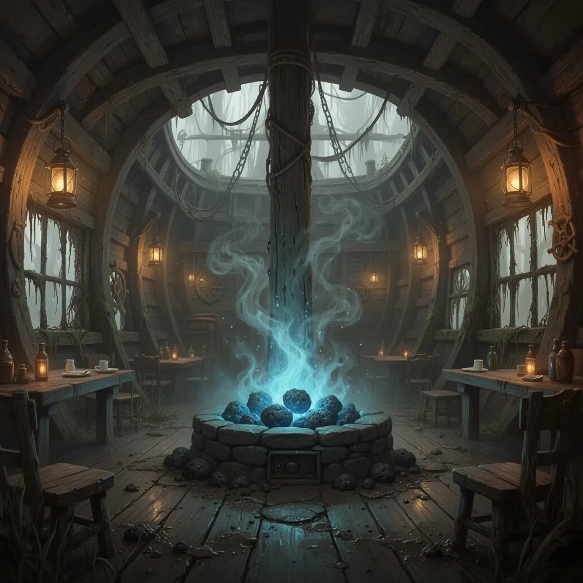 The Peat Fire - AI-generated fantasy Tavern