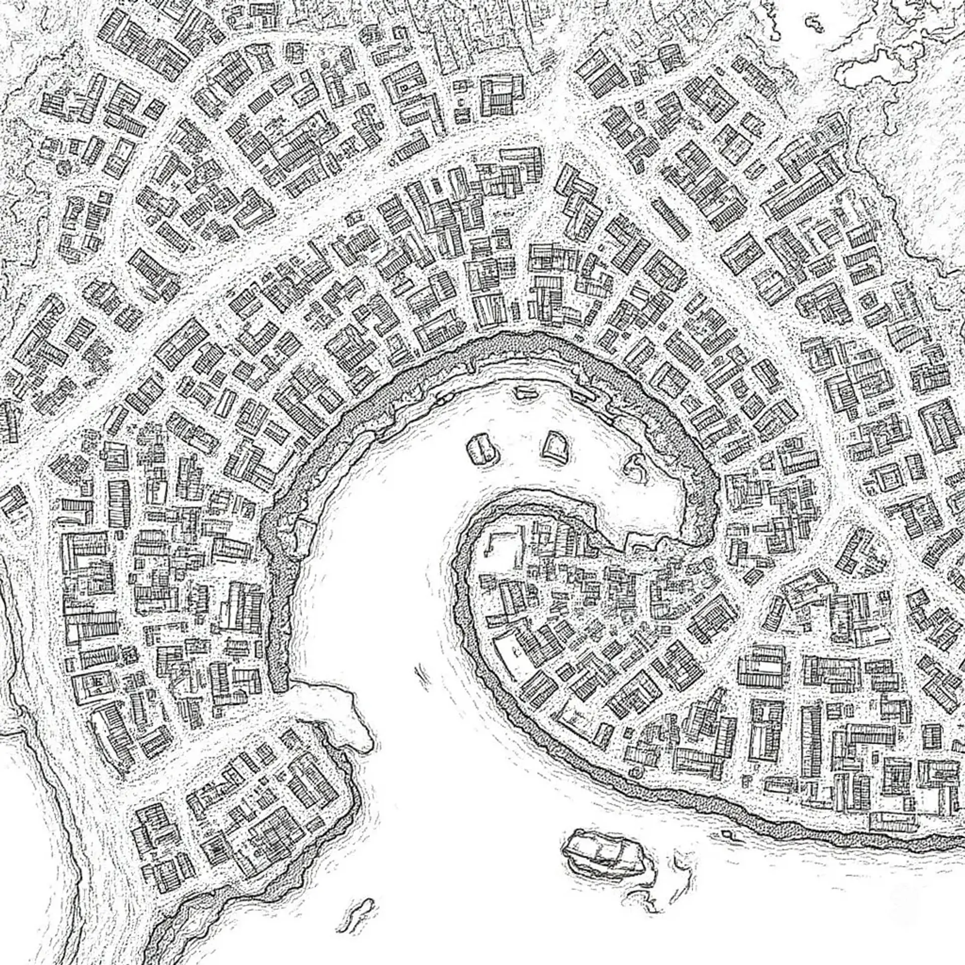 Harborrest - AI-generated fantasy Settlement