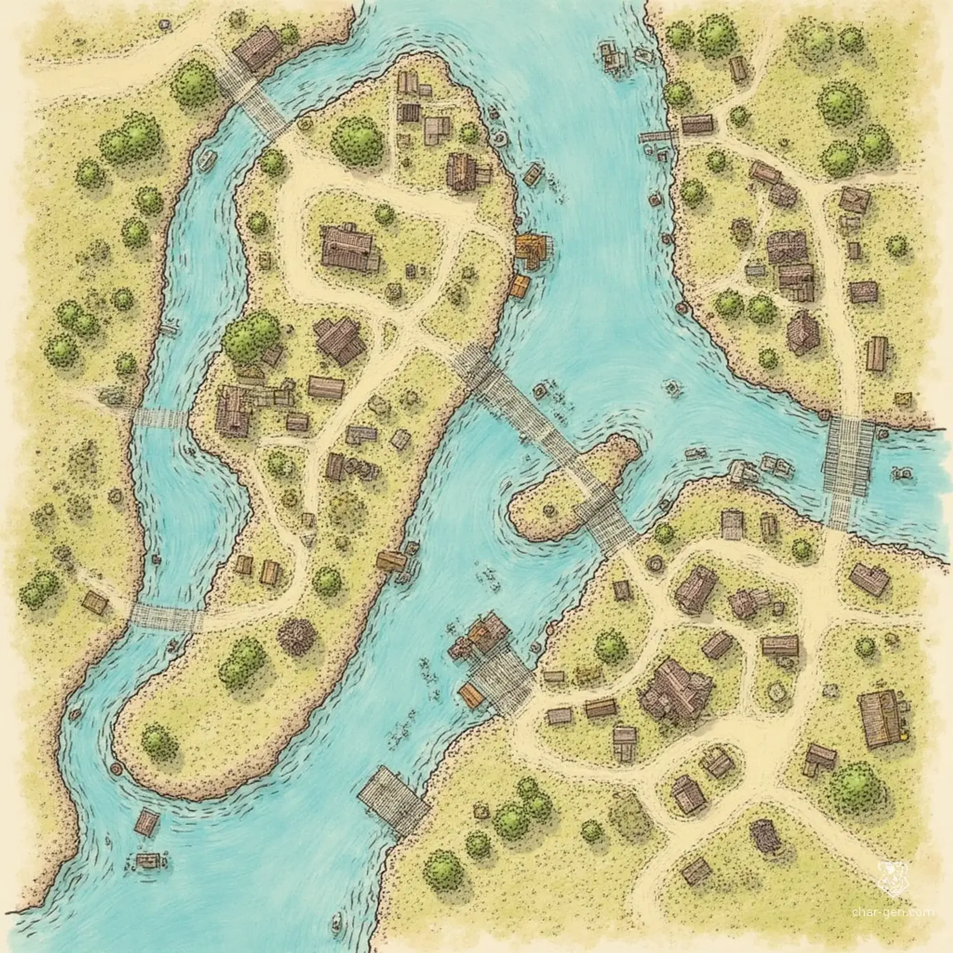 Willowford - AI-generated fantasy Settlement