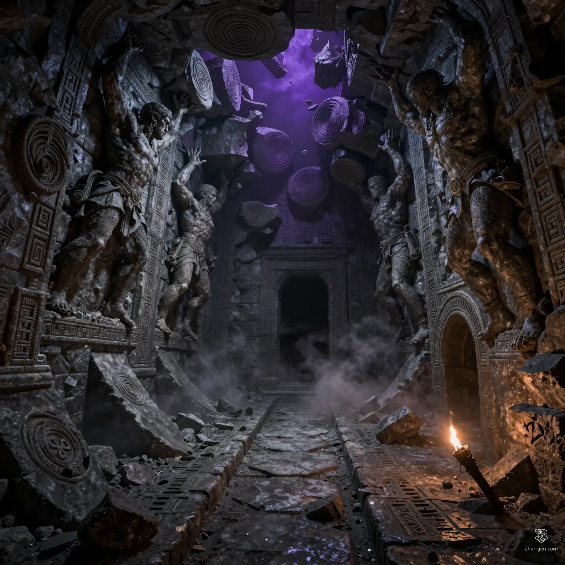 The Constricting Vestibule - AI-generated fantasy Hazard