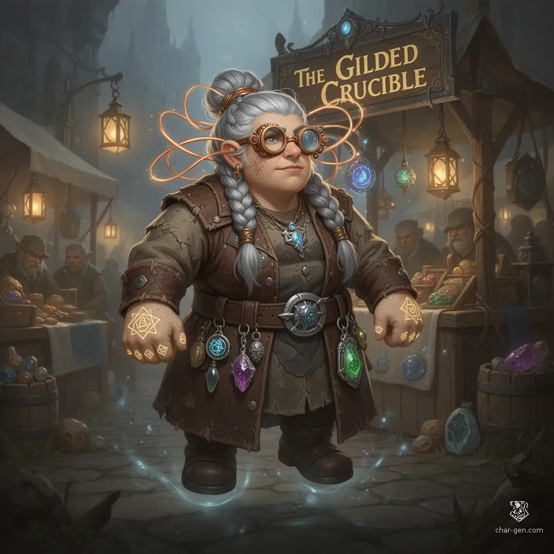 Thradra Copper-Eye Ironvein - AI-generated fantasy NPC