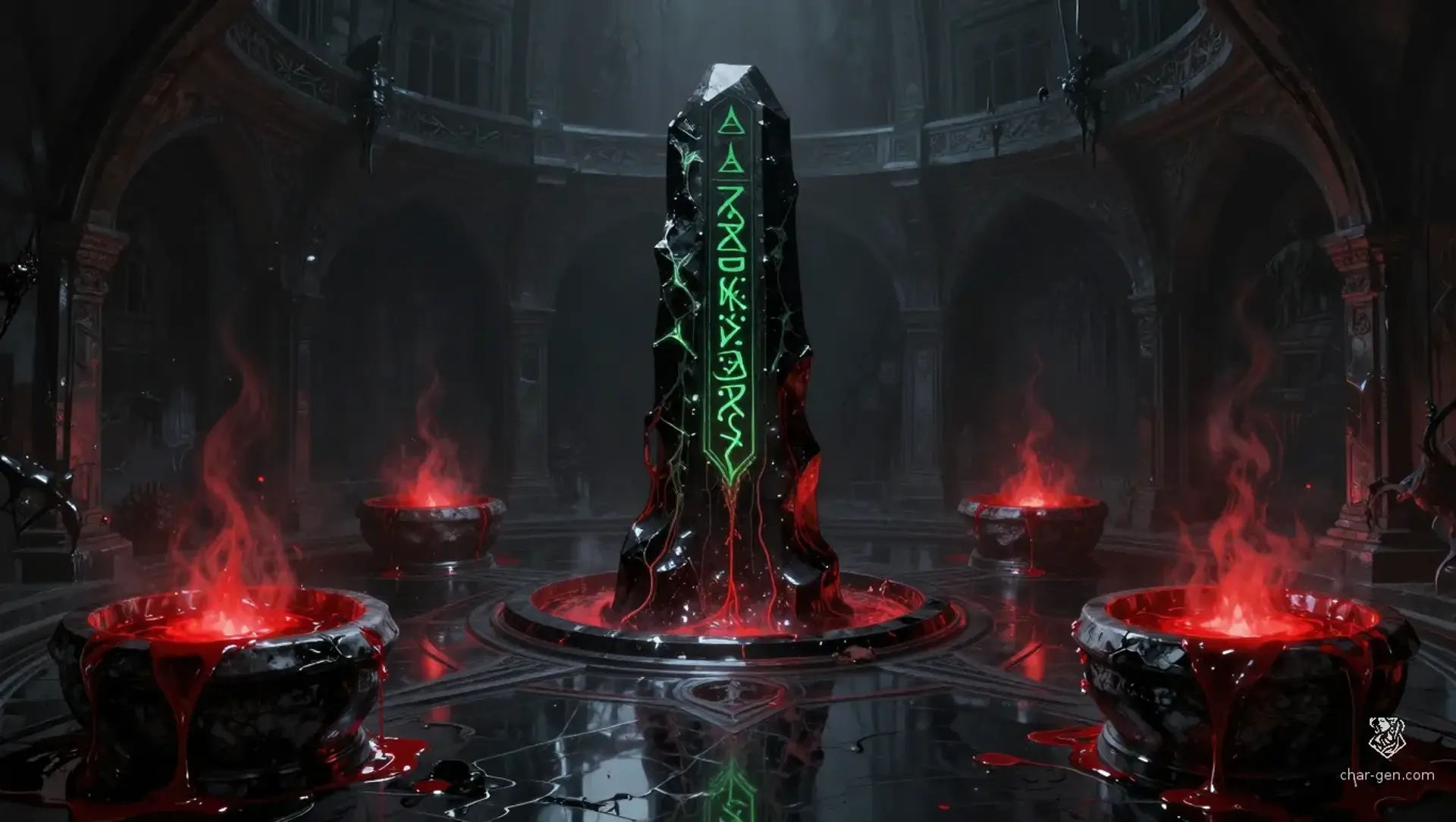 The Fast of the Obsidian Lord - AI-generated fantasy Puzzle