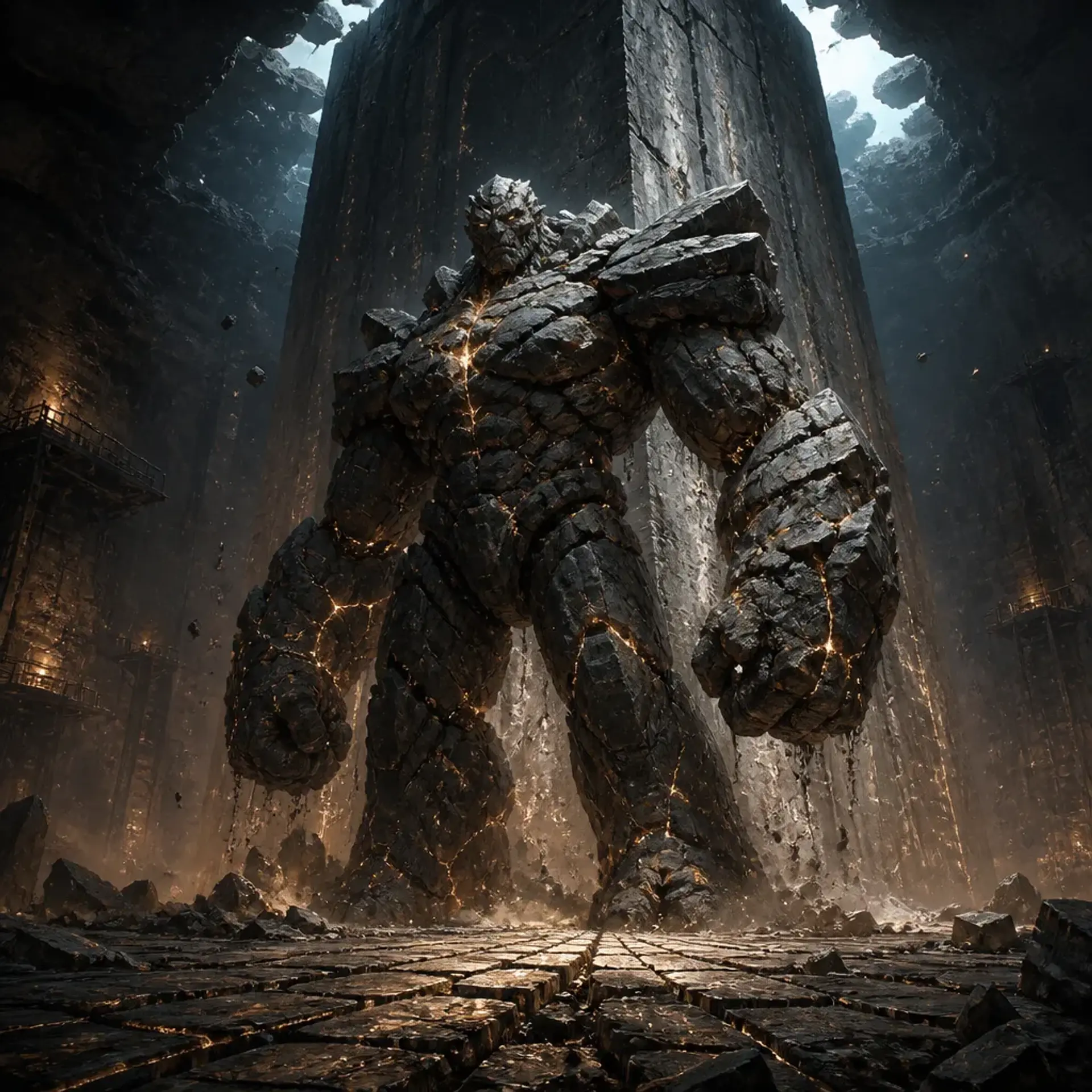 Earth Elemental - AI-generated fantasy Monster