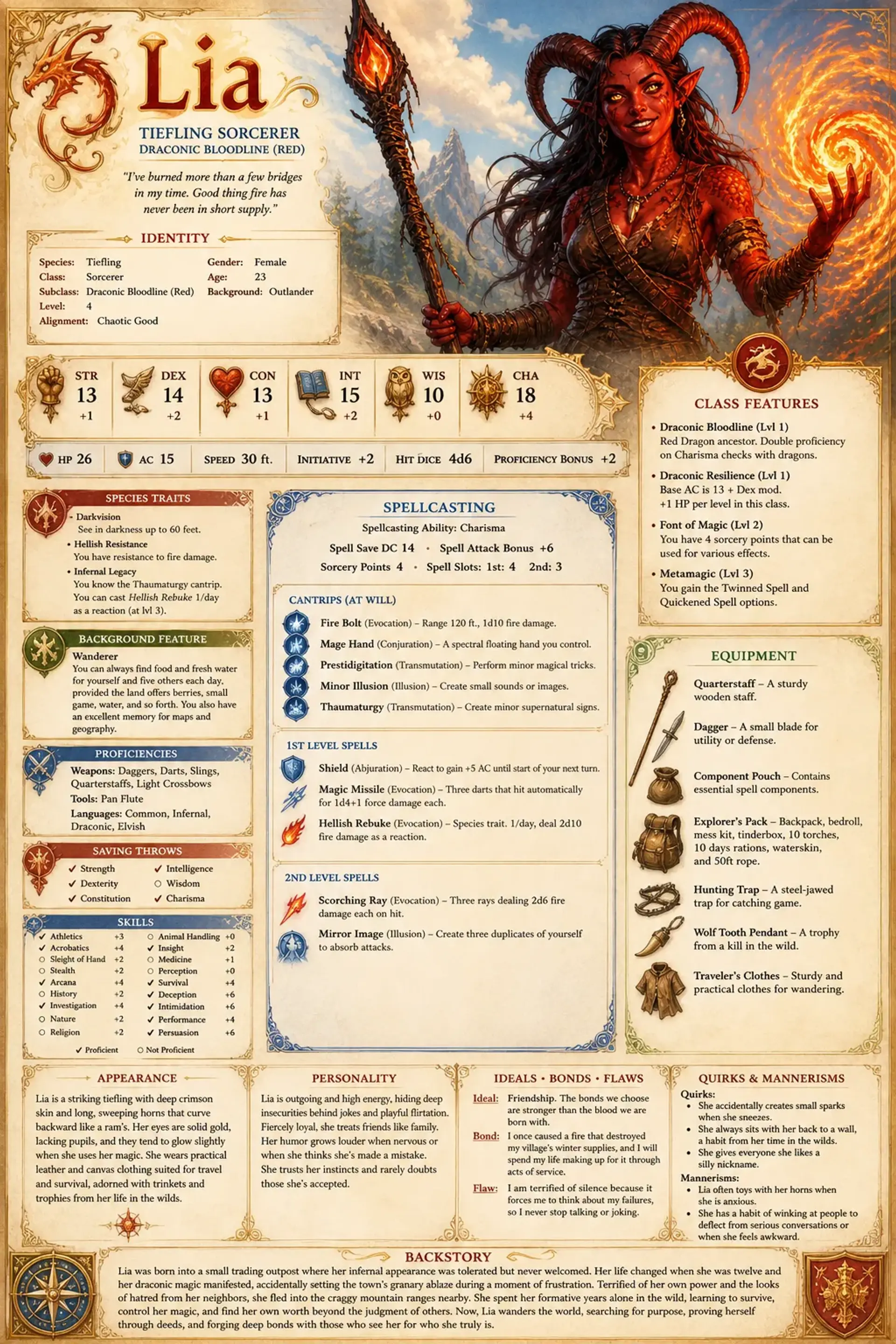 Character Sheet