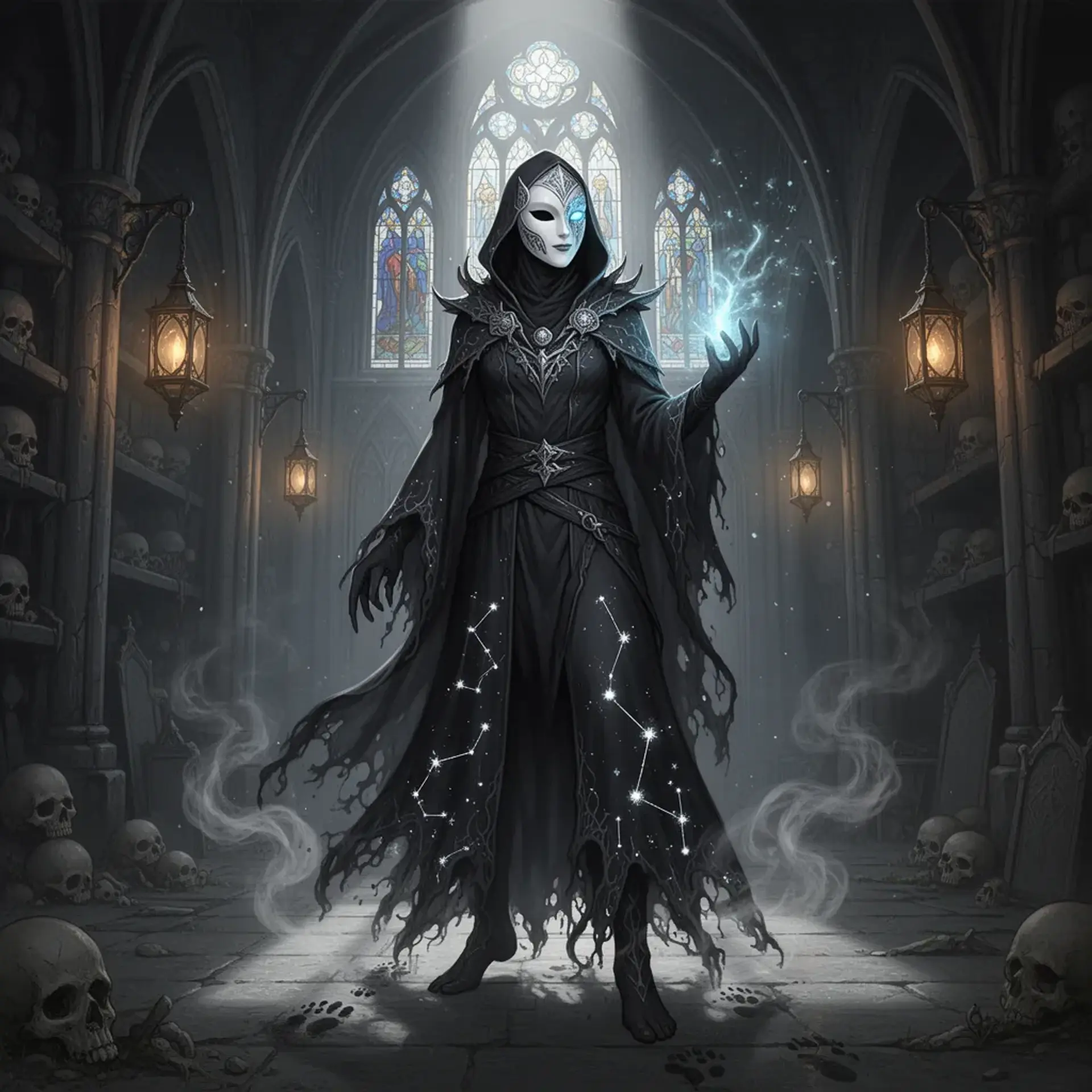 Nylara Nachtwand - AI-generated fantasy NPC