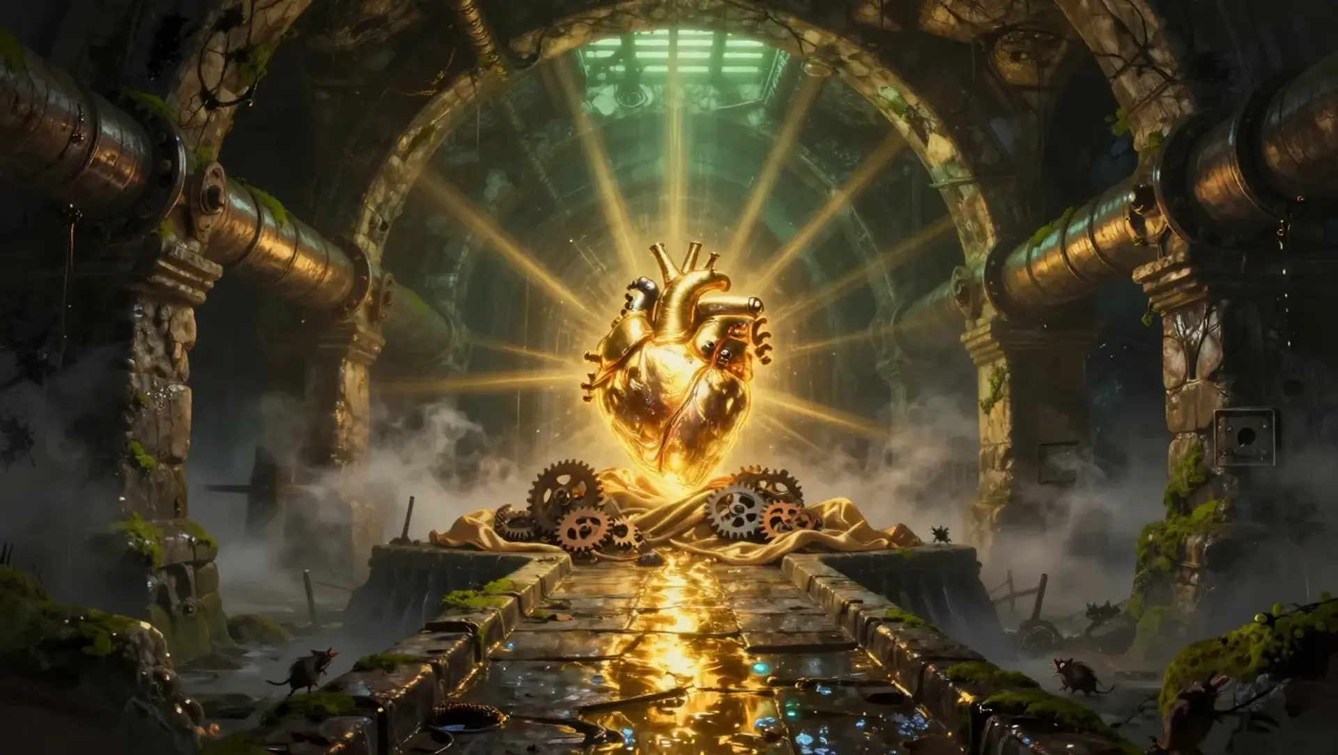 The Gilded Golem Heart - AI-generated fantasy Quest