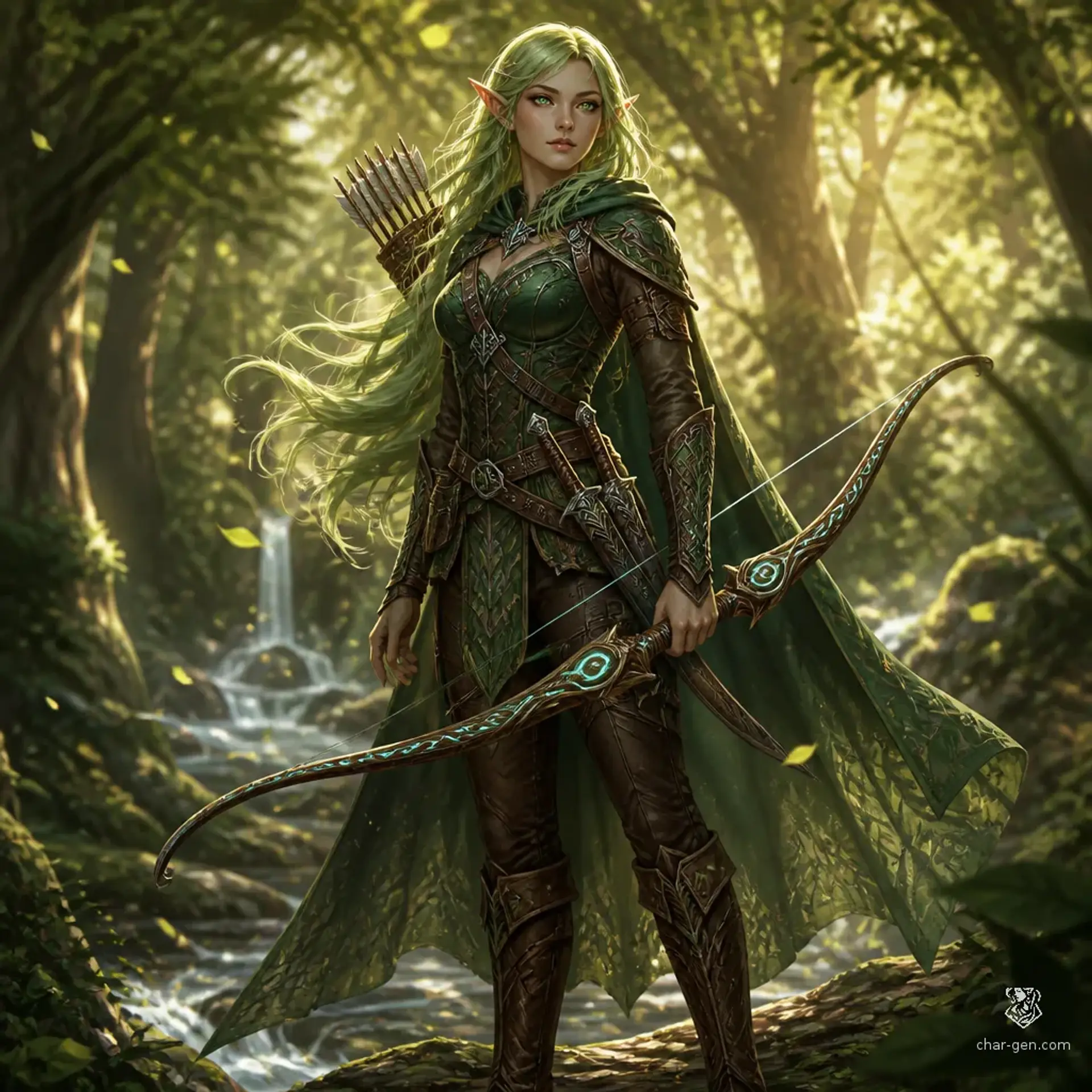 Lyseth Leafglow - AI-generated fantasy Character