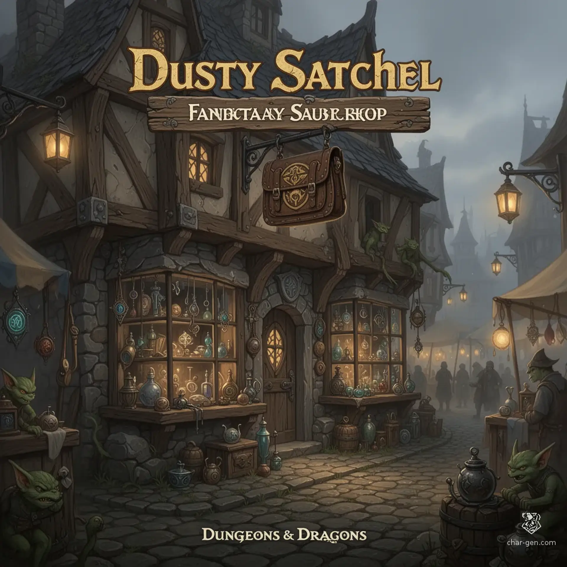 The Dusty Satchel - AI-generated fantasy Shop