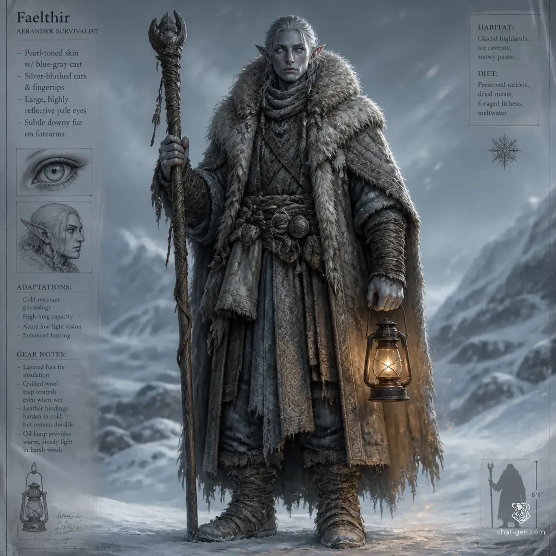 Frostveil Folk - AI-generated fantasy Species