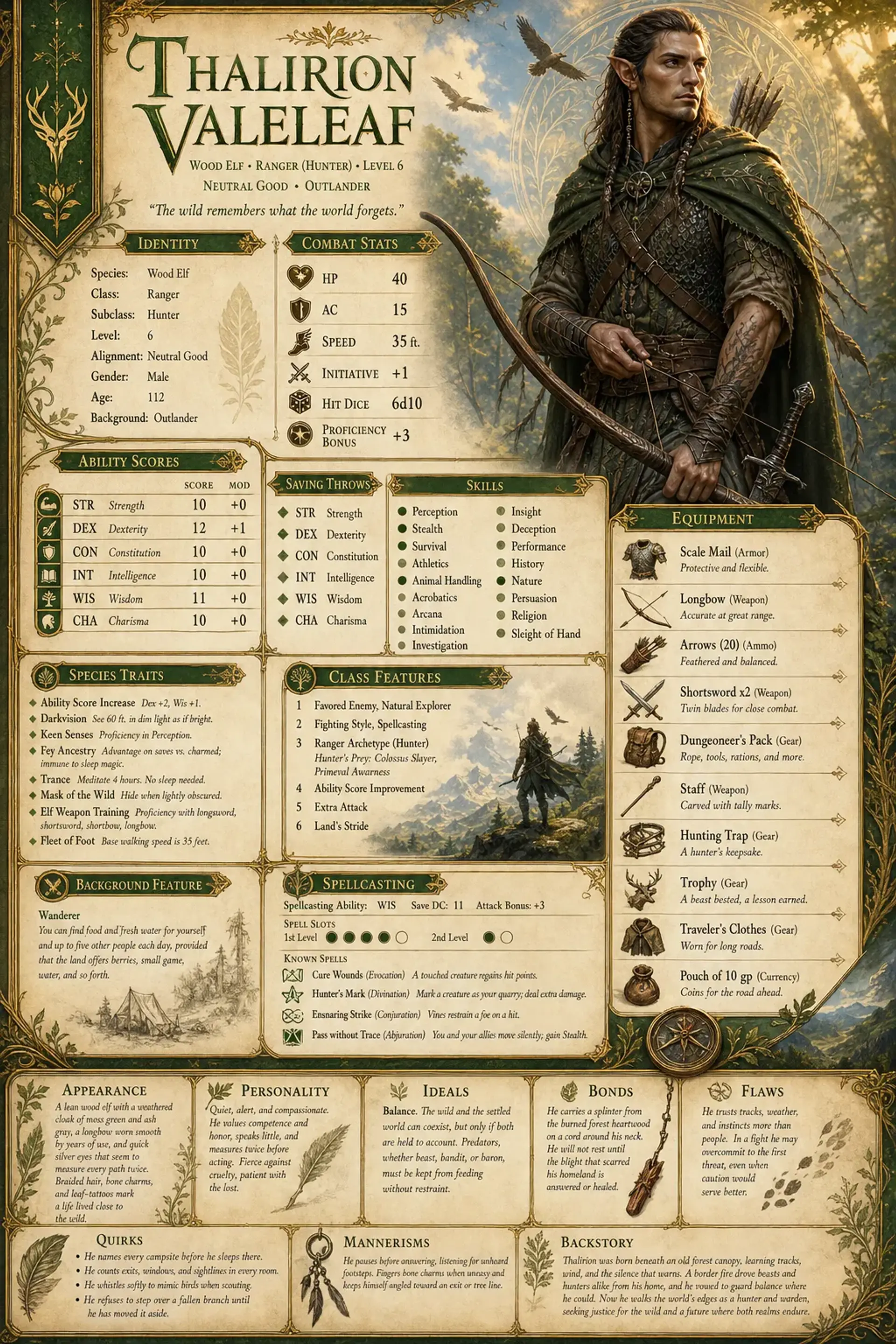 Character Sheet